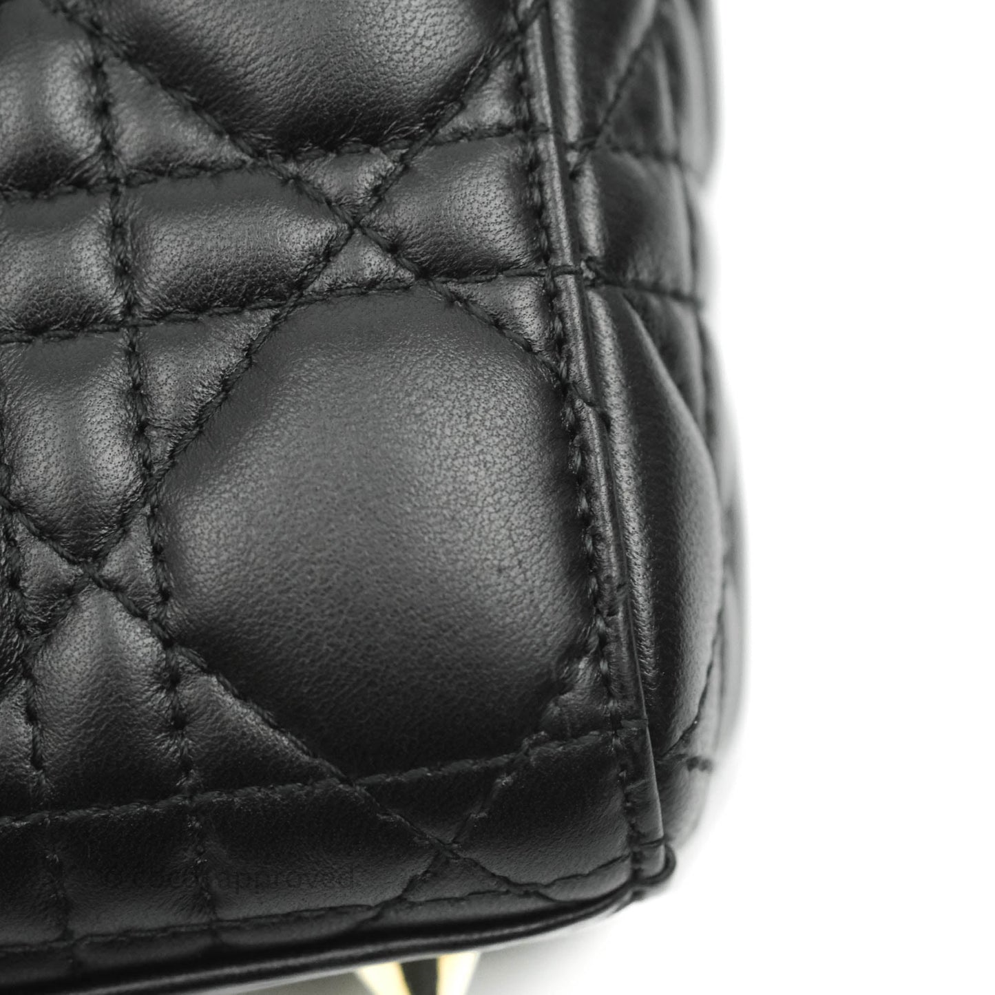 Christian Dior Lambskin My ABCDior Lady Dior Black Gold Hardware