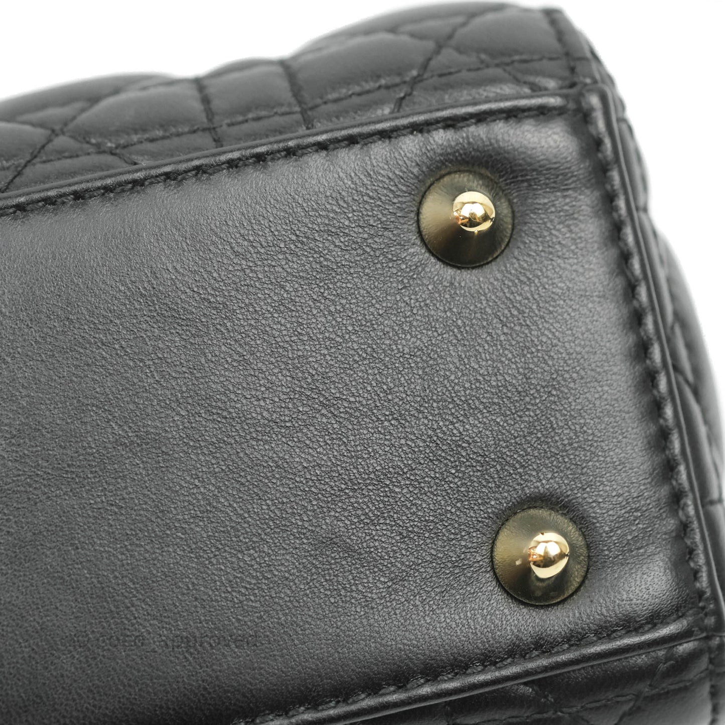 Christian Dior Lambskin My ABCDior Lady Dior Black Gold Hardware