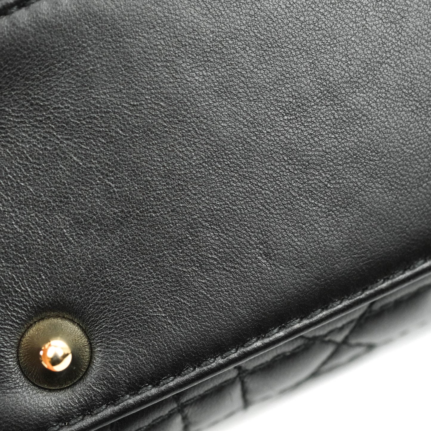 Christian Dior Lambskin My ABCDior Lady Dior Black Gold Hardware