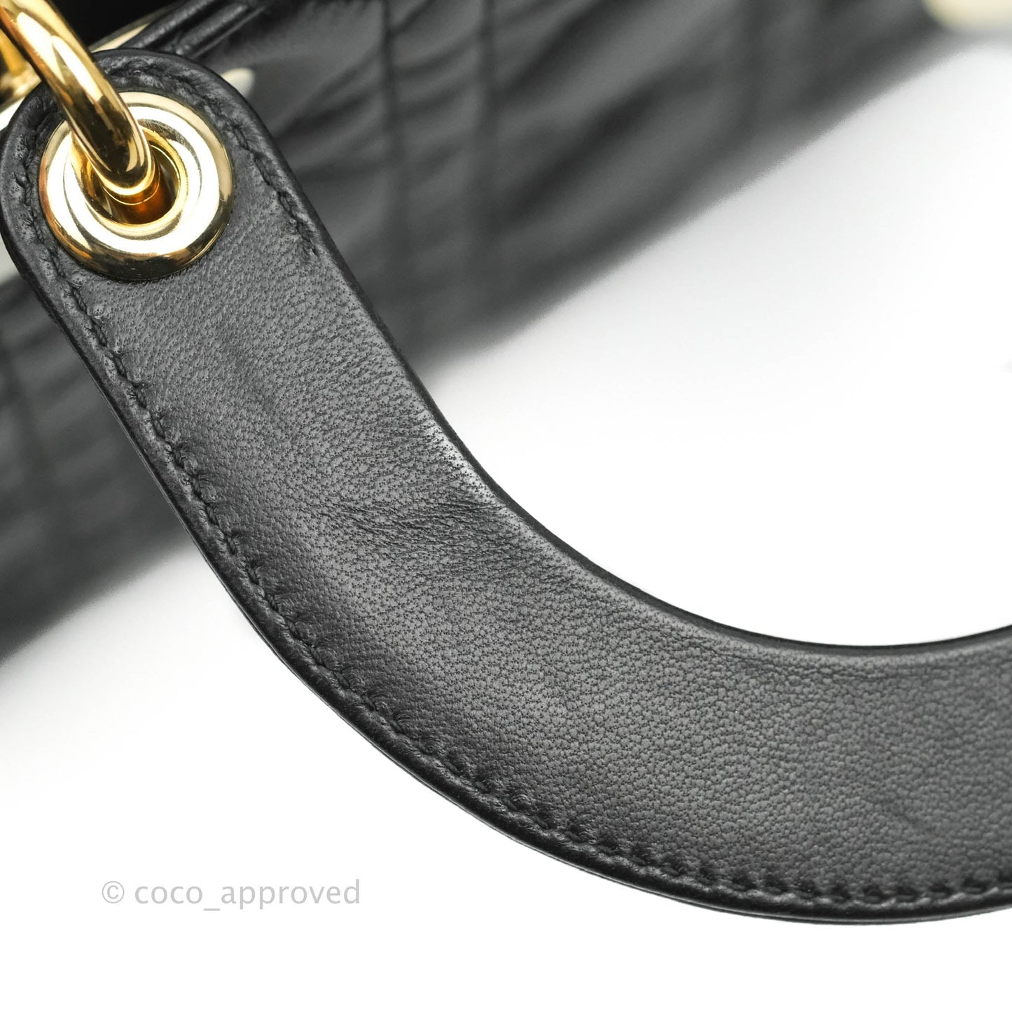 Christian Dior Lambskin My ABCDior Lady Dior Black Gold Hardware