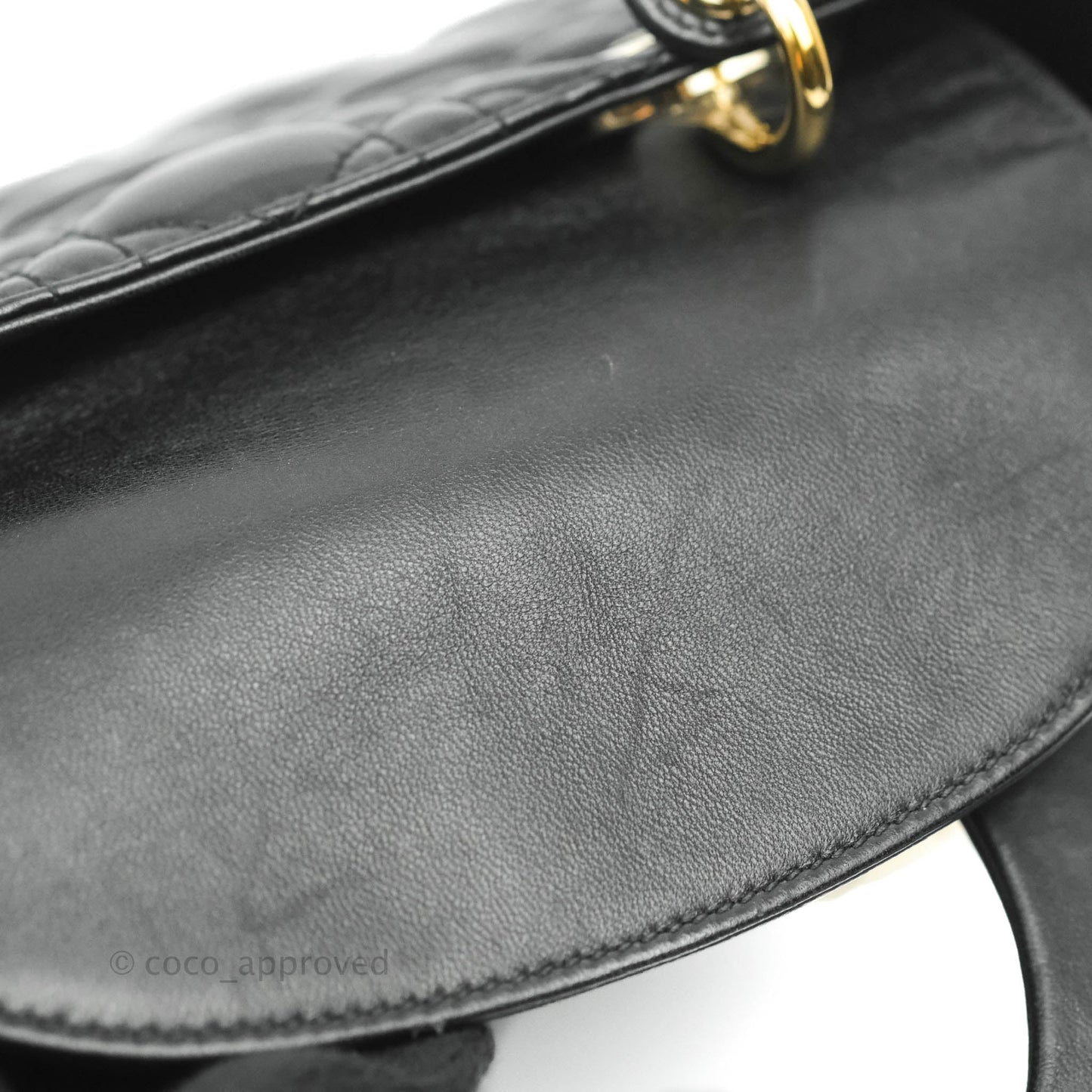 Christian Dior Lambskin My ABCDior Lady Dior Black Gold Hardware