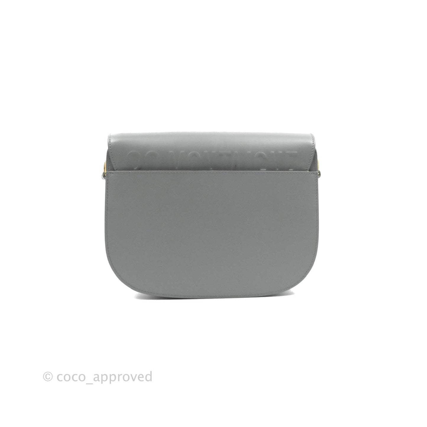 Christian Dior Box Calfskin Medium Bobby Flap Stone Grey