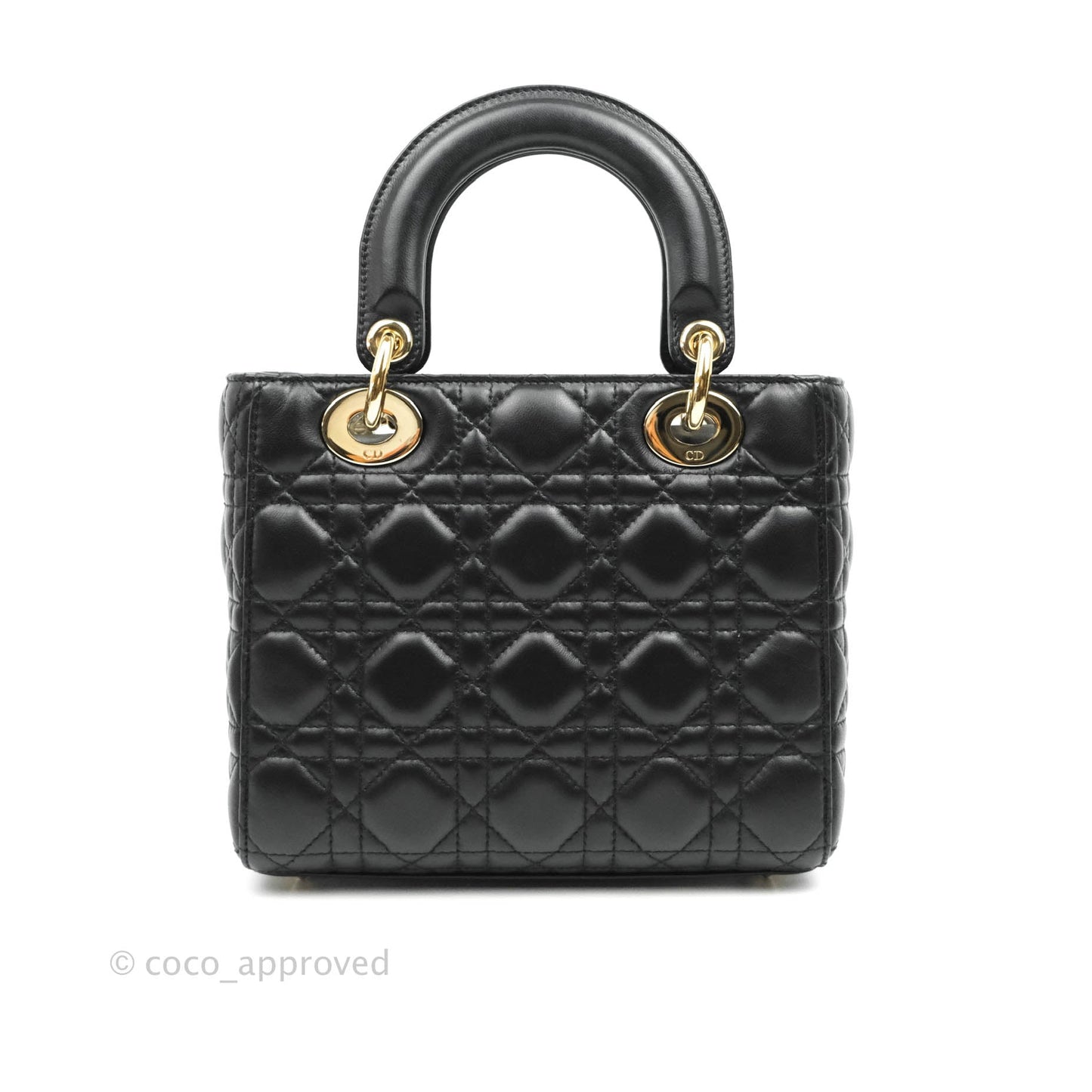 Christian Dior Lambskin My ABCDior Lady Dior Black Gold Hardware