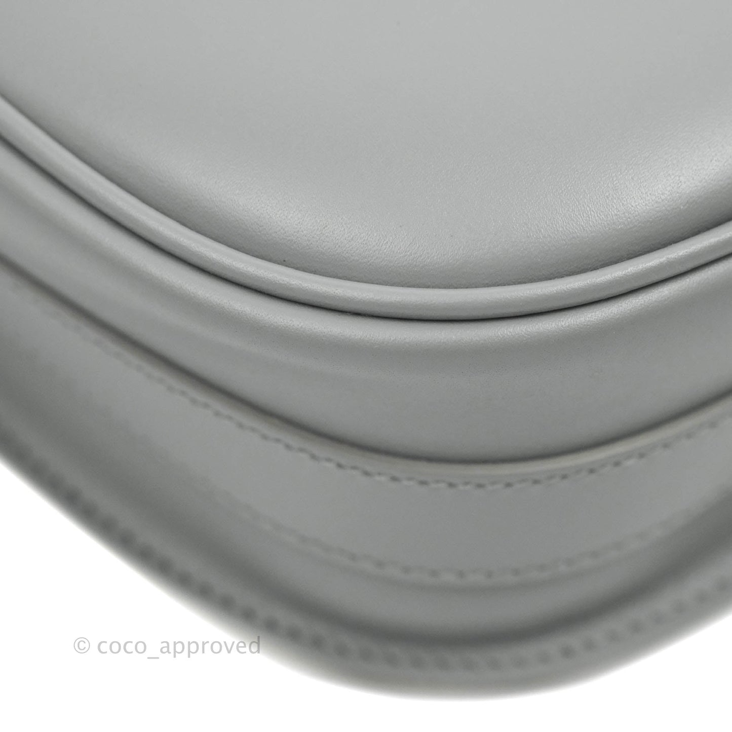 Christian Dior Box Calfskin Medium Bobby Flap Stone Grey