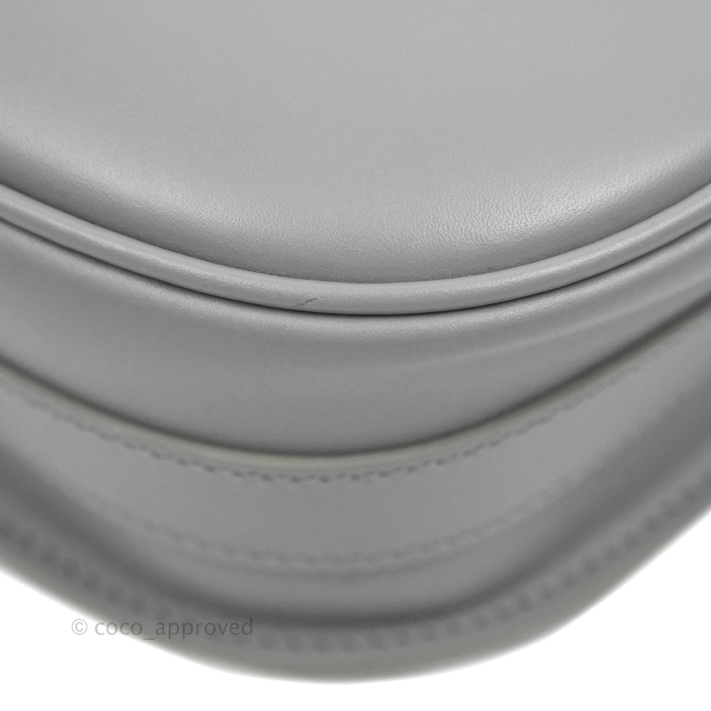 Christian Dior Box Calfskin Medium Bobby Flap Stone Grey