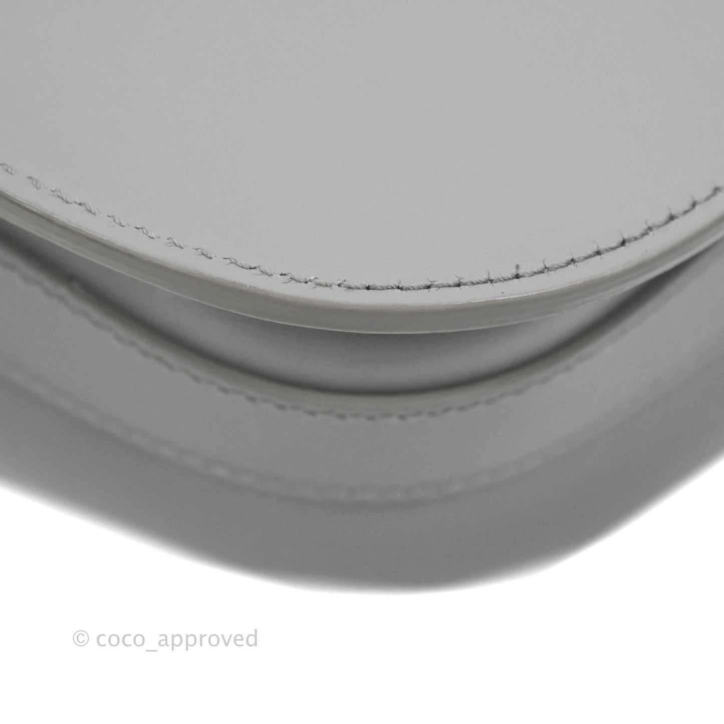 Christian Dior Box Calfskin Medium Bobby Flap Stone Grey