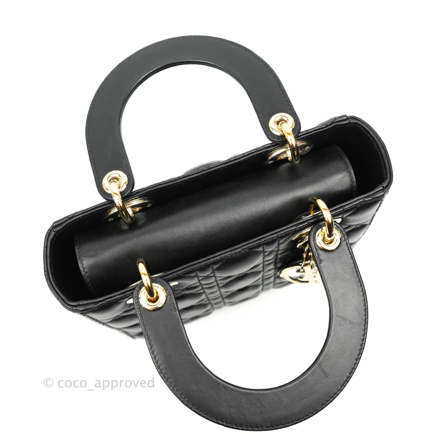 Christian Dior Lambskin My ABCDior Lady Dior Black Gold Hardware