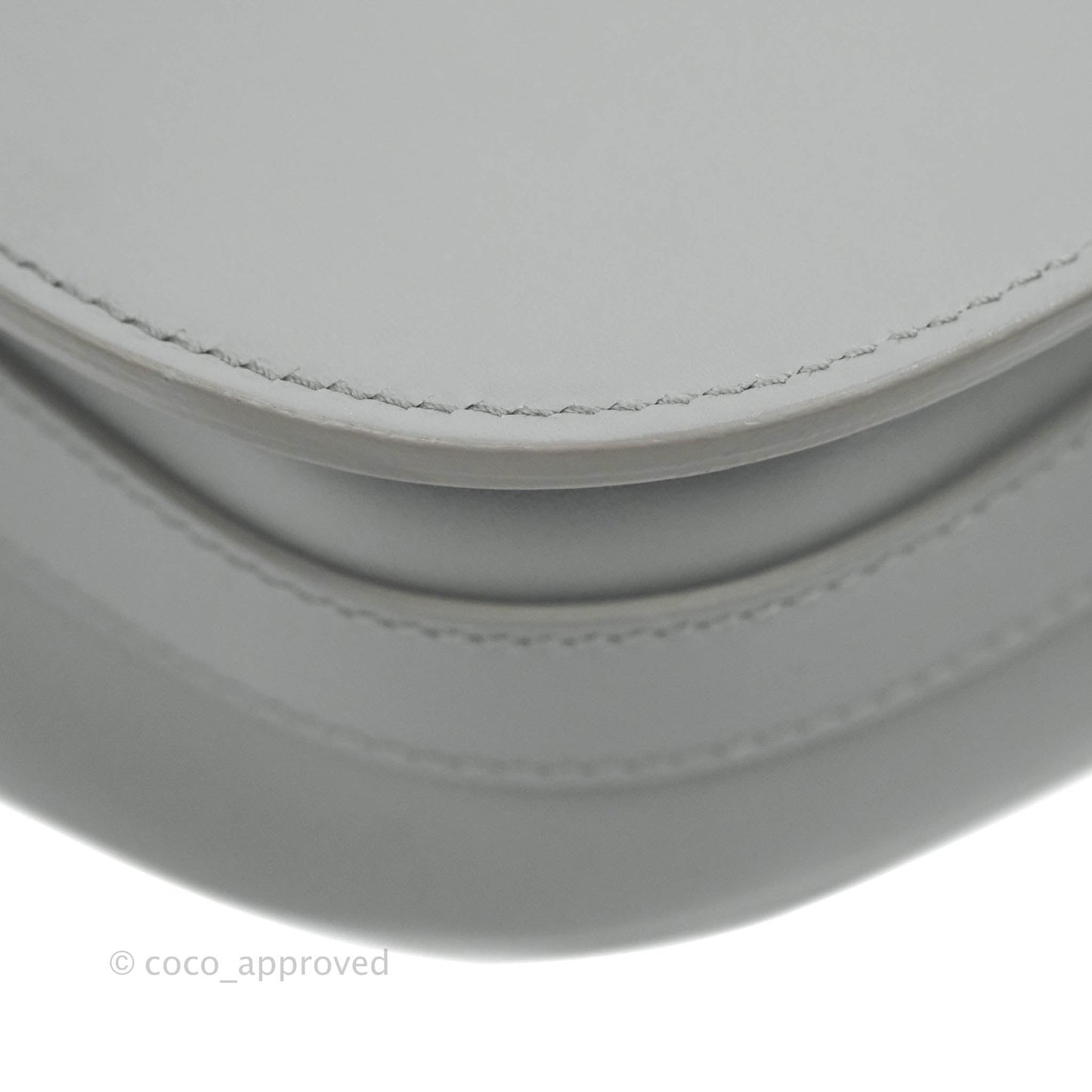 Christian Dior Box Calfskin Medium Bobby Flap Stone Grey