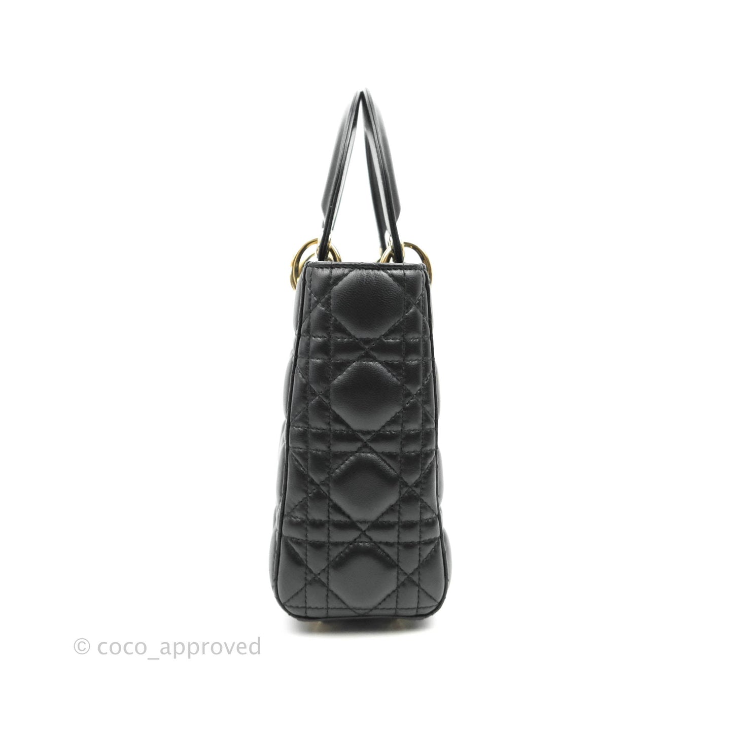 Christian Dior Lambskin My ABCDior Lady Dior Black Gold Hardware