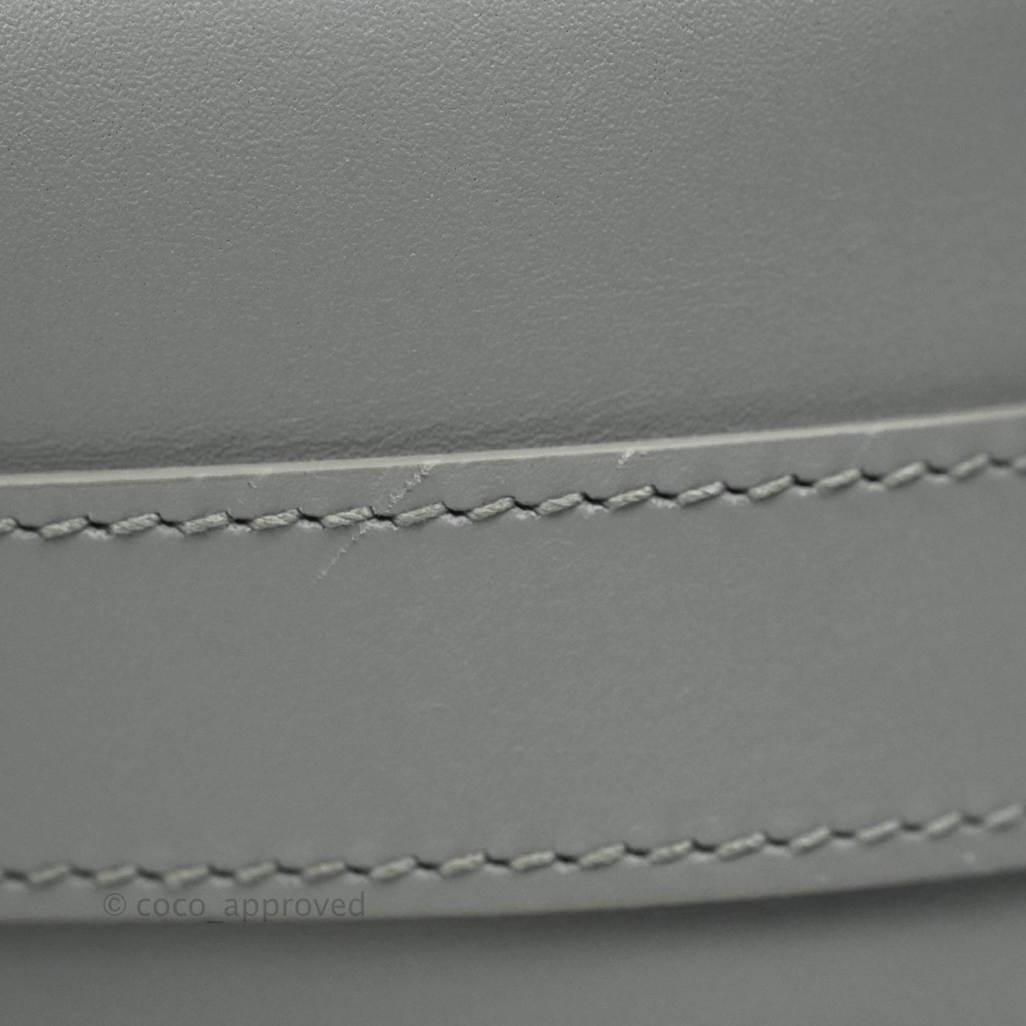 Christian Dior Box Calfskin Medium Bobby Flap Stone Grey