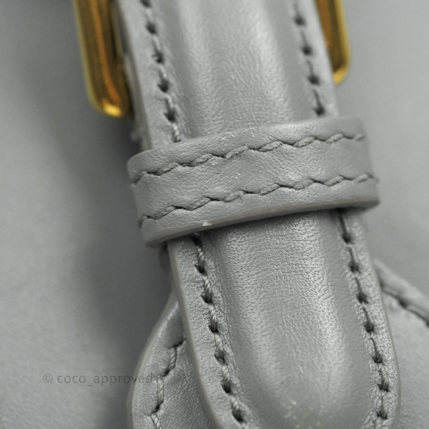 Christian Dior Box Calfskin Medium Bobby Flap Stone Grey