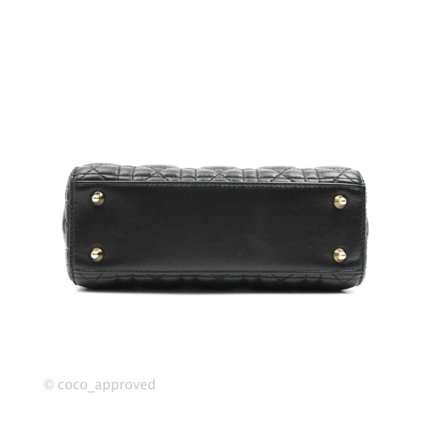 Christian Dior Lambskin My ABCDior Lady Dior Black Gold Hardware