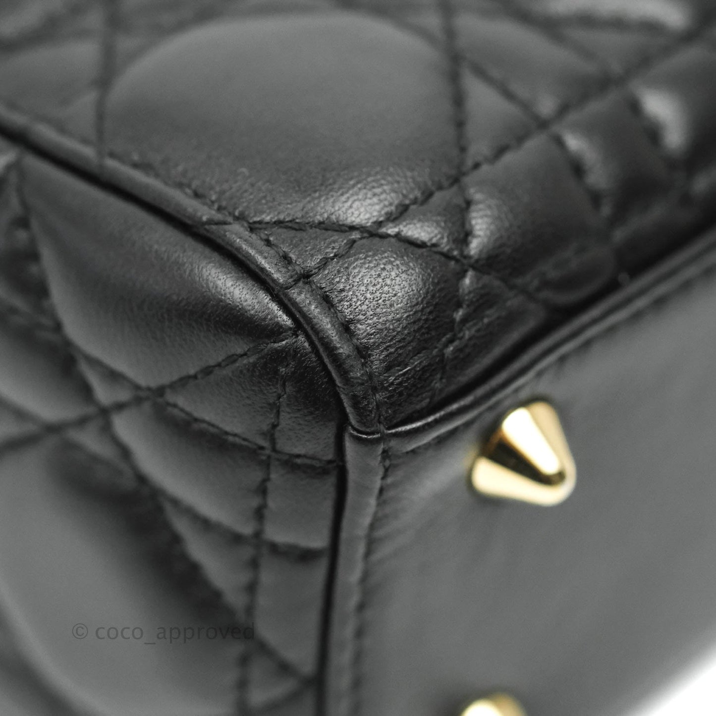 Christian Dior Lambskin My ABCDior Lady Dior Black Gold Hardware