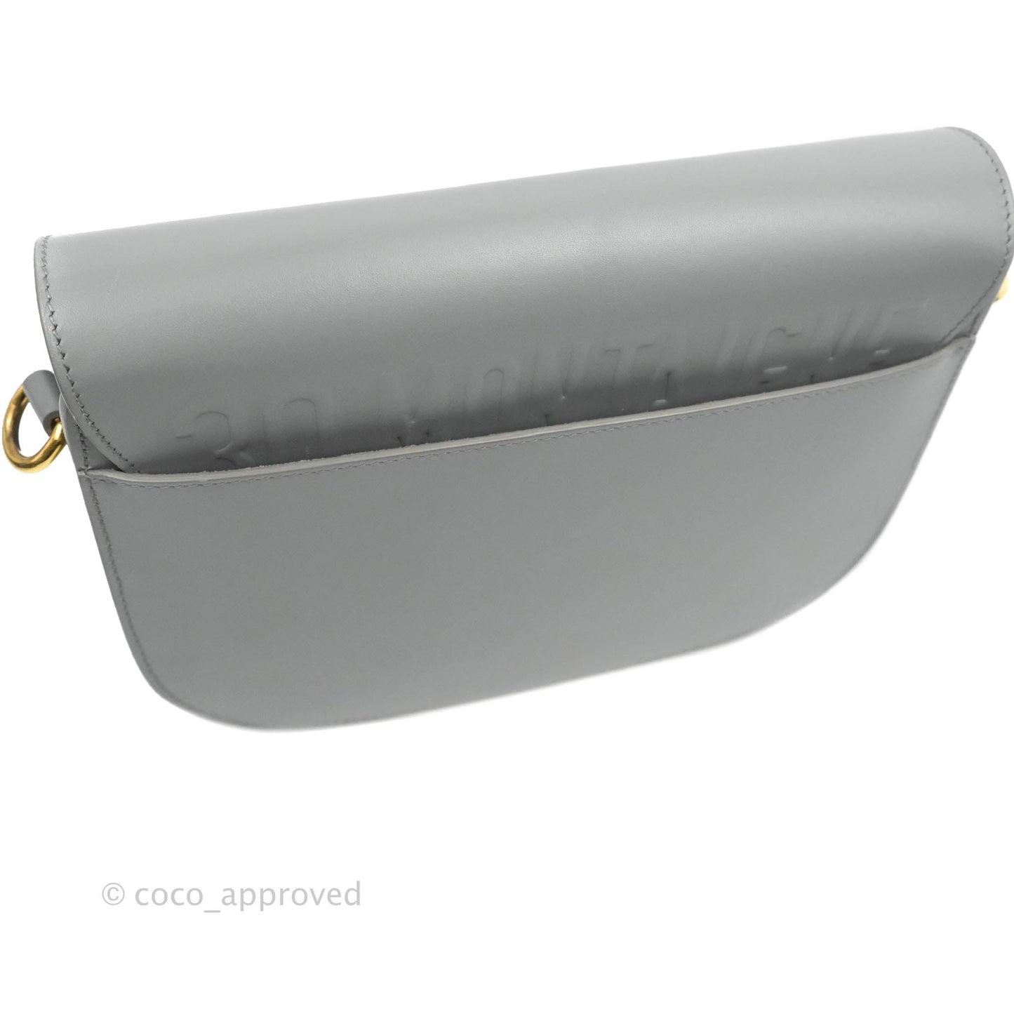 Christian Dior Box Calfskin Medium Bobby Flap Stone Grey