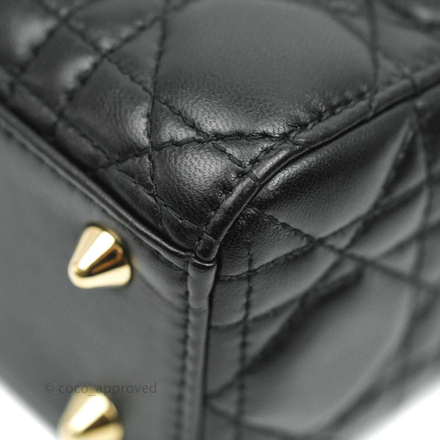 Christian Dior Lambskin My ABCDior Lady Dior Black Gold Hardware