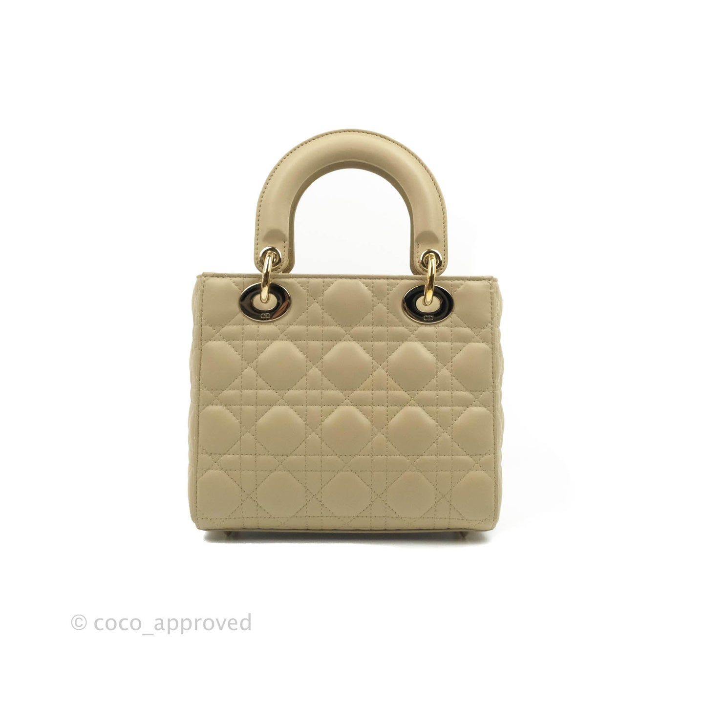 Christian Dior Lambskin My ABCDior Lady Dior Matte Beige Gold Hardware
