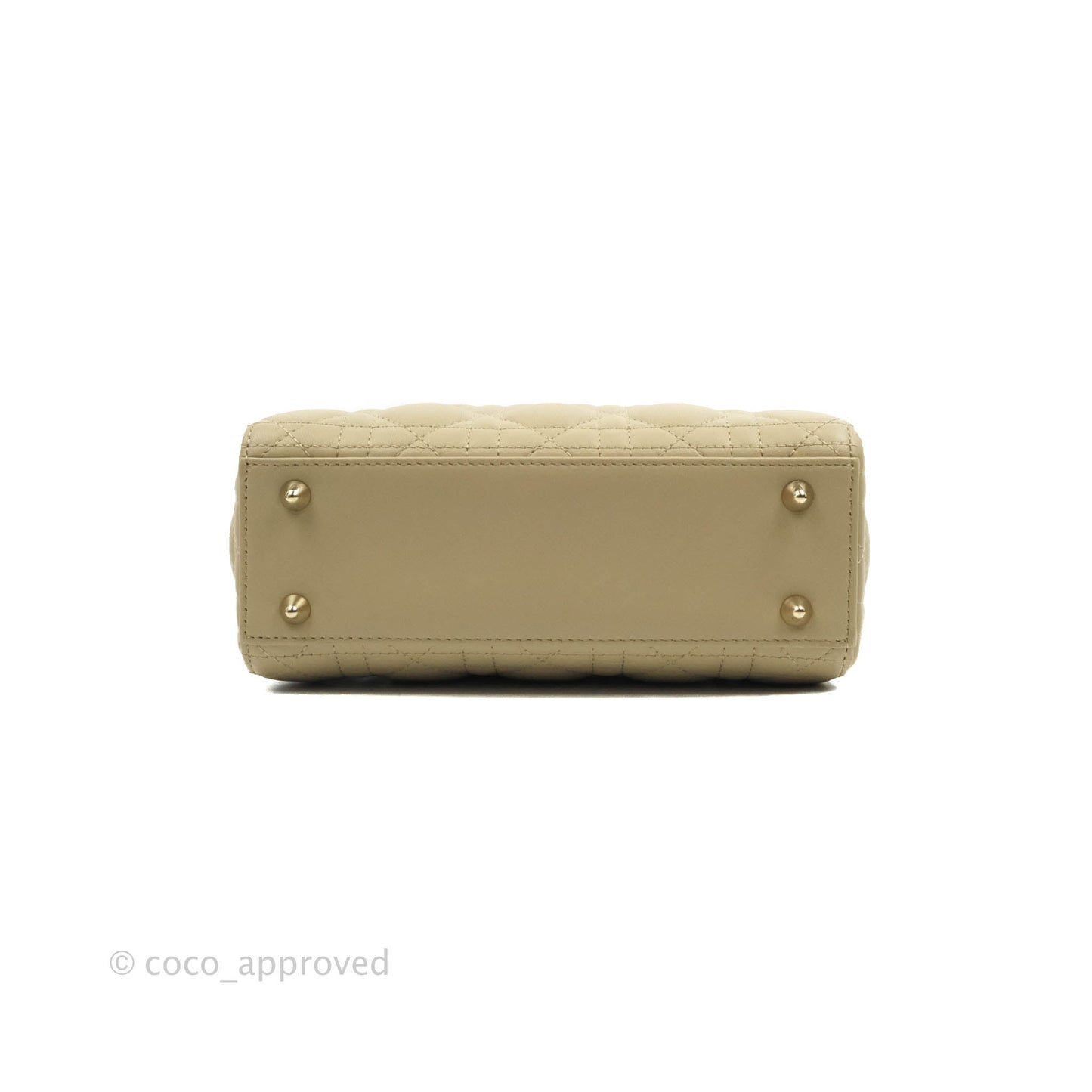 Christian Dior Lambskin My ABCDior Lady Dior Matte Beige Gold Hardware