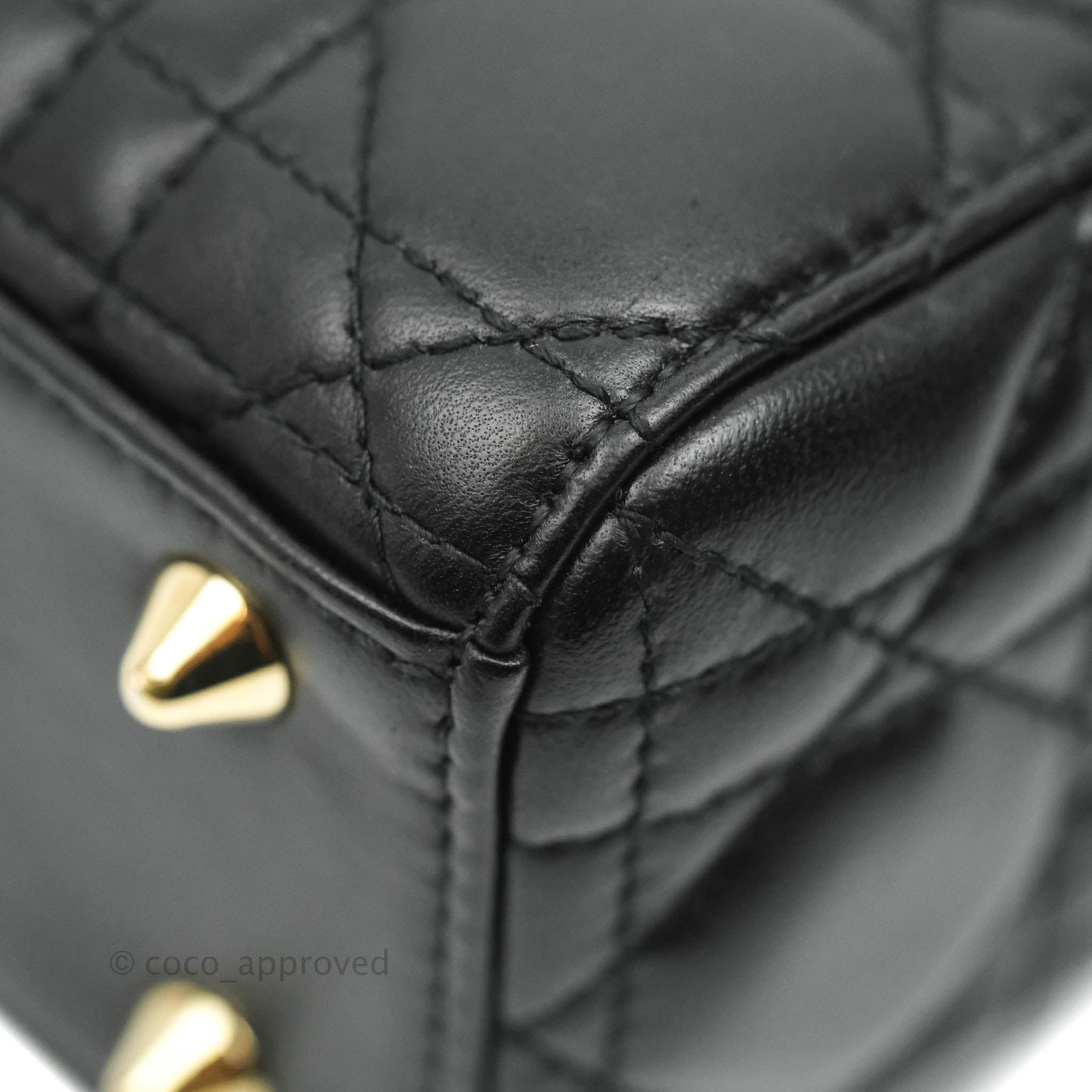 Christian Dior Lambskin My ABCDior Lady Dior Black Gold Hardware