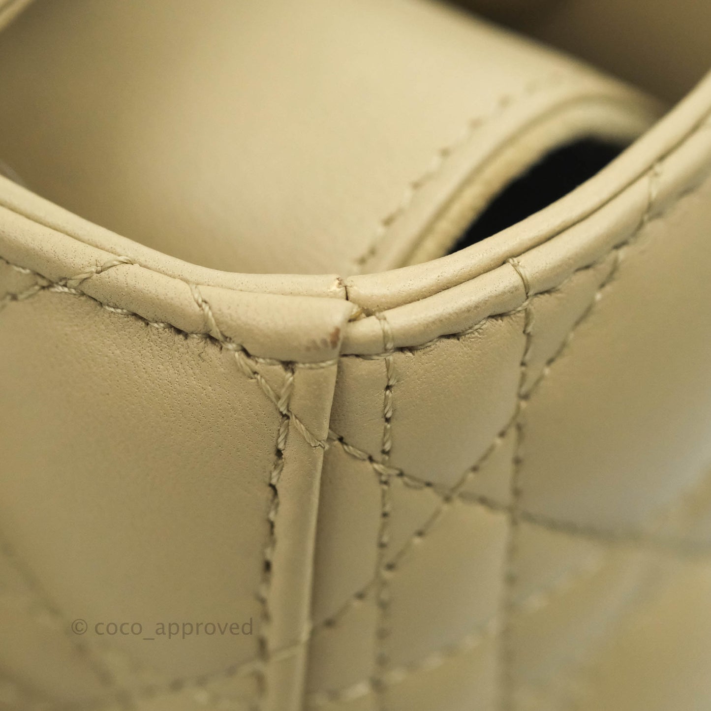 Christian Dior Lambskin My ABCDior Lady Dior Matte Beige Gold Hardware