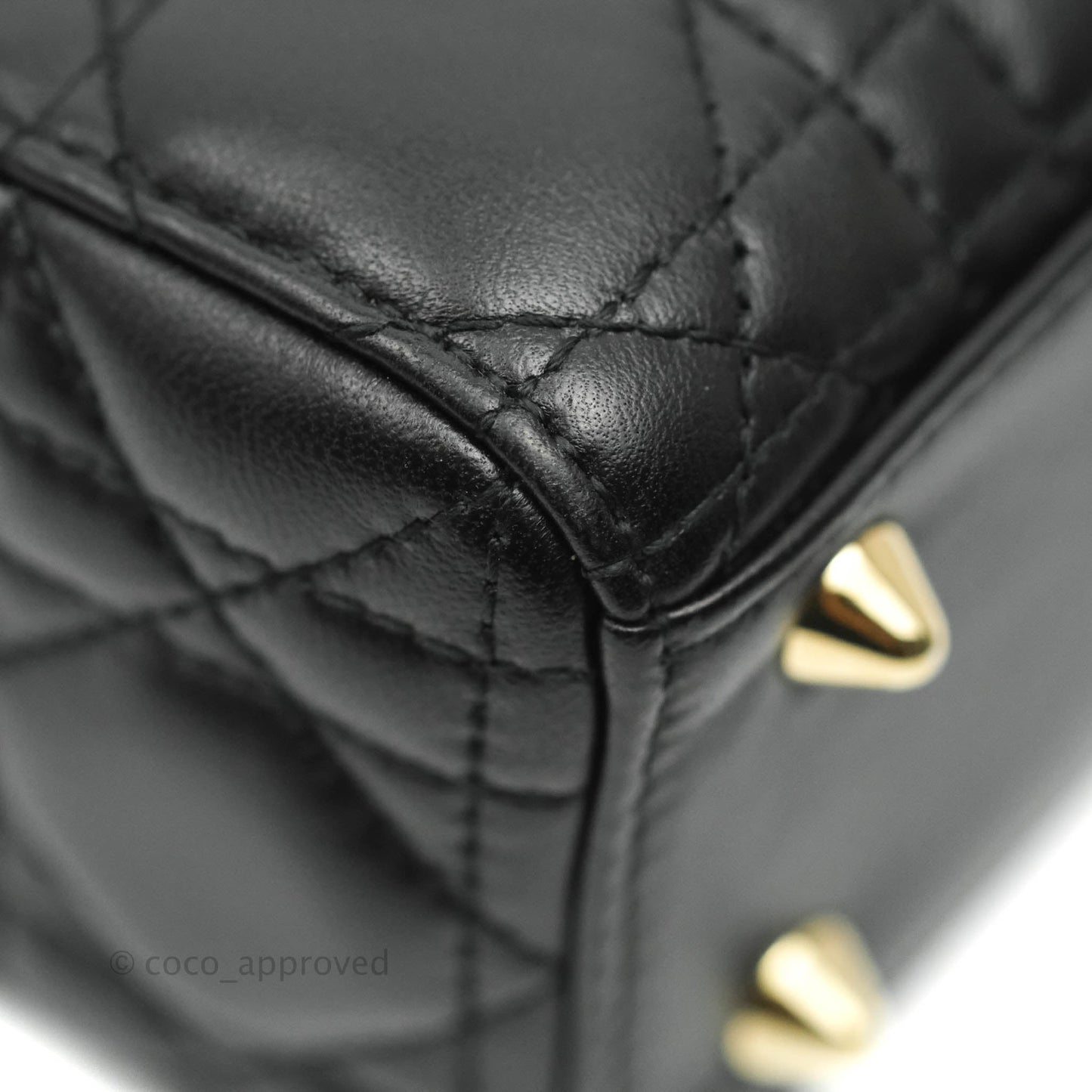 Christian Dior Lambskin My ABCDior Lady Dior Black Gold Hardware