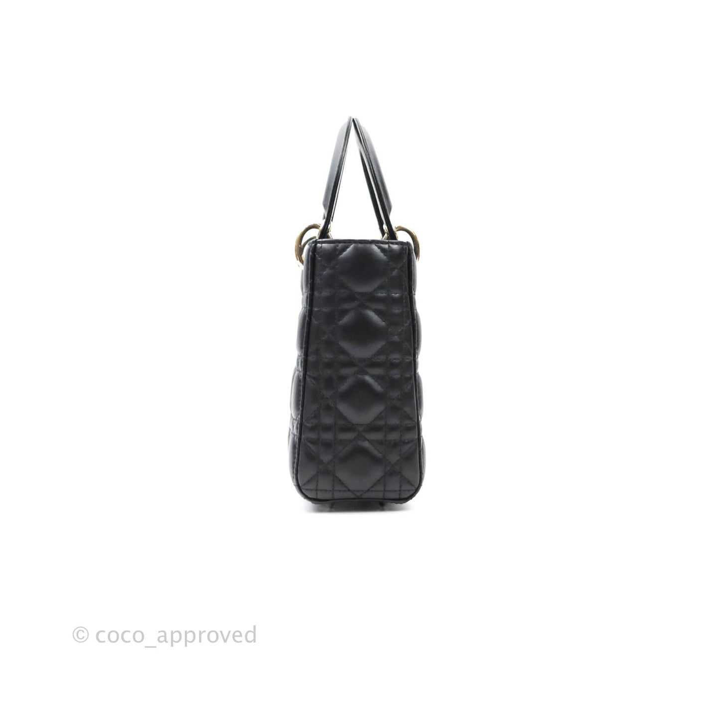 Christian Dior Lambskin My ABCDior Lady Dior Black Gold Hardware