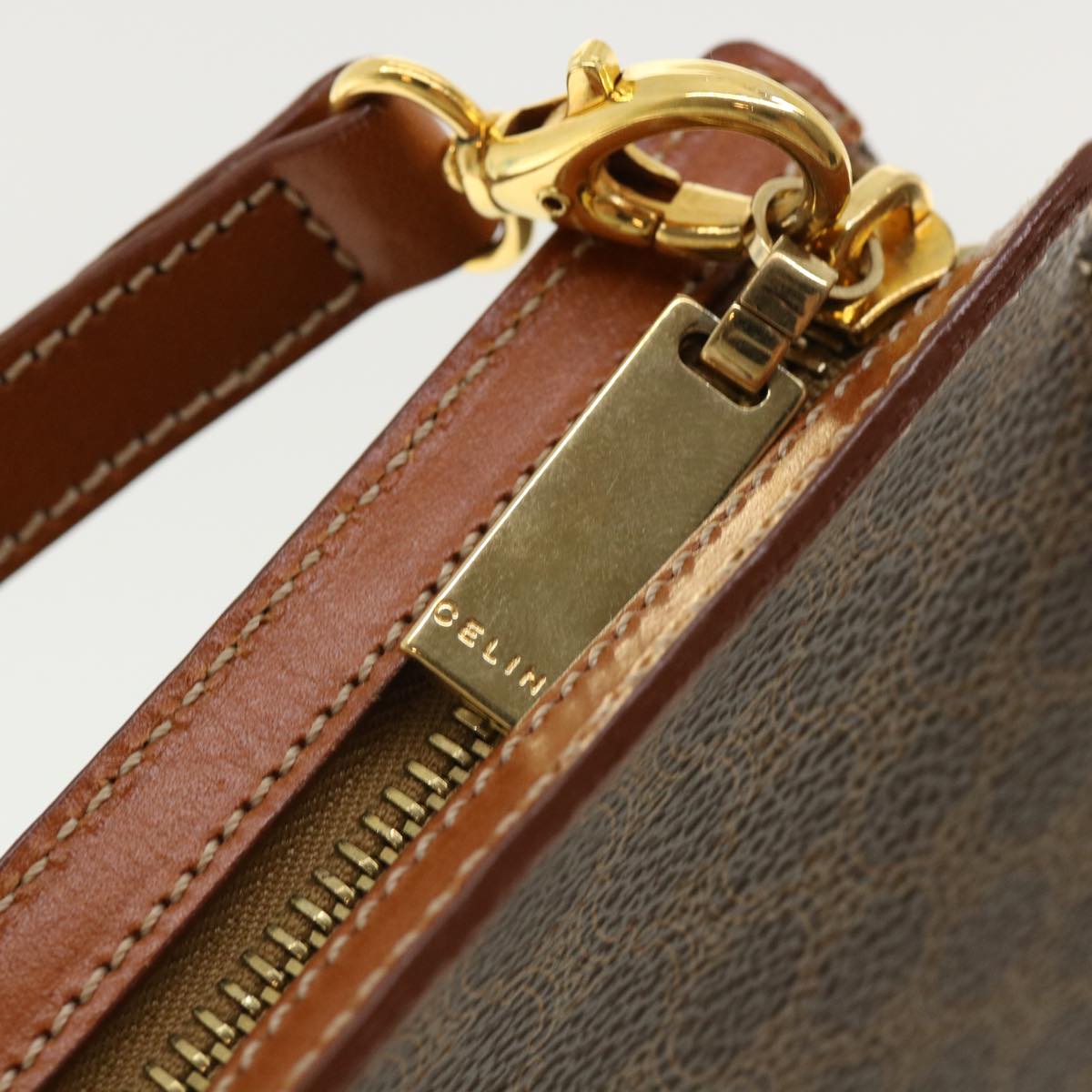 Celine Macadam Canvas Accessory Pouch Brown 32096A