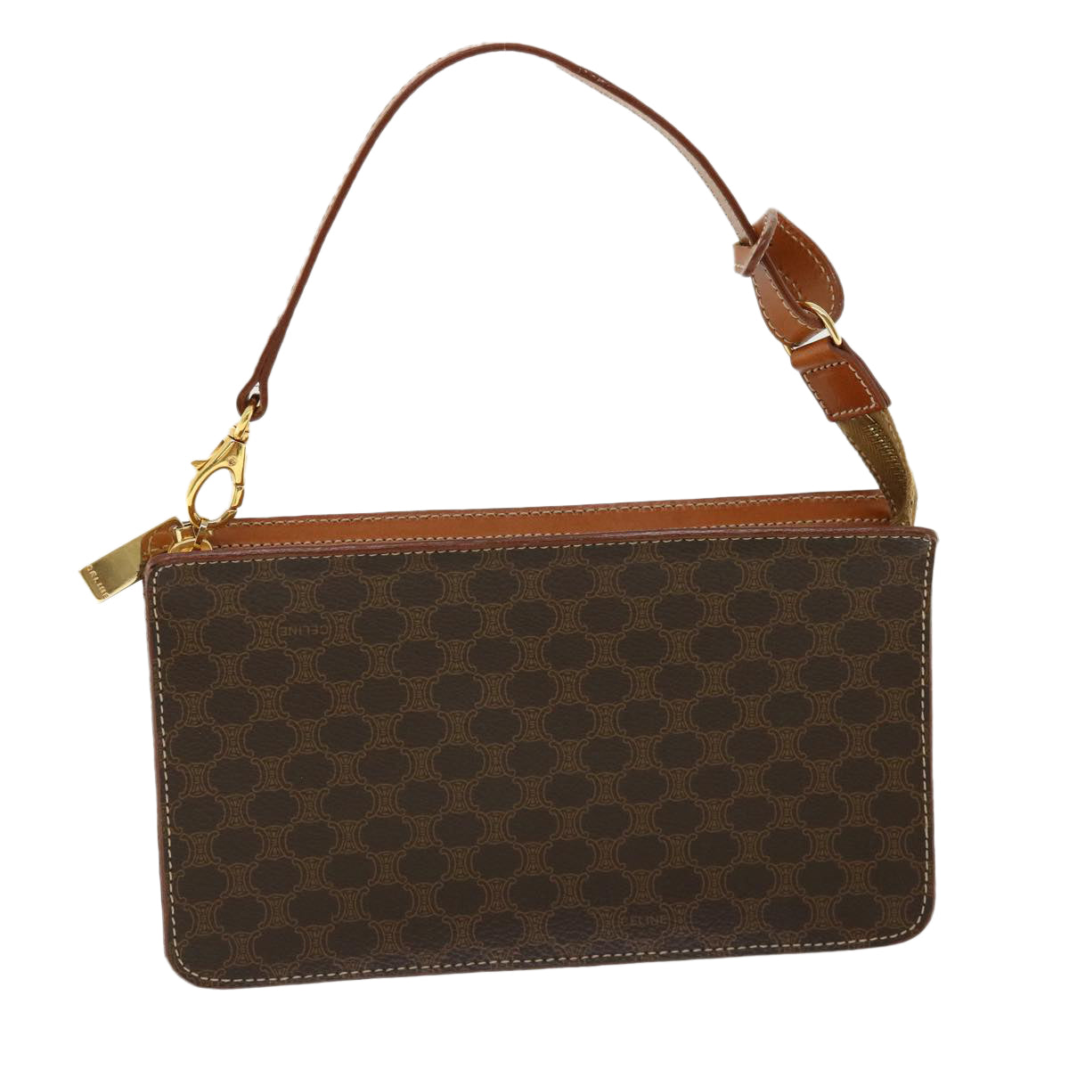 Celine Macadam Canvas Accessory Pouch Brown 32096A