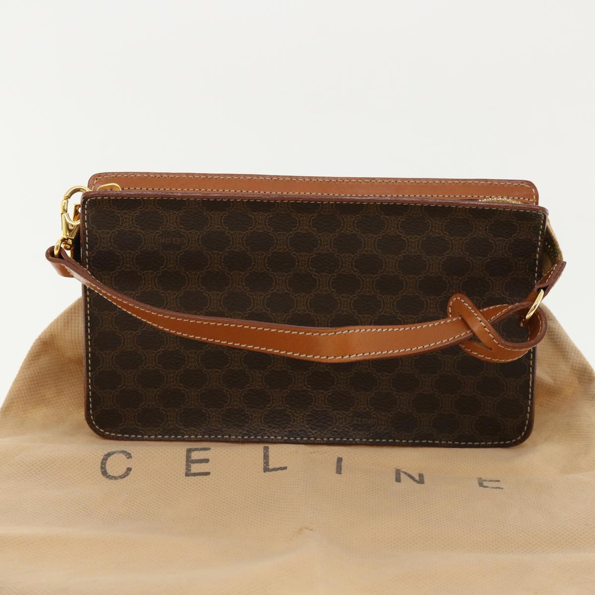 Celine Macadam Canvas Accessory Pouch Brown 32096A
