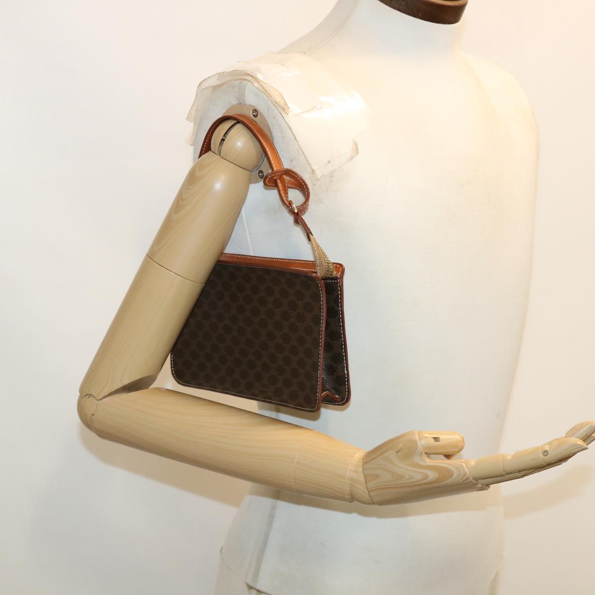 Celine Macadam Canvas Accessory Pouch Brown 32096A