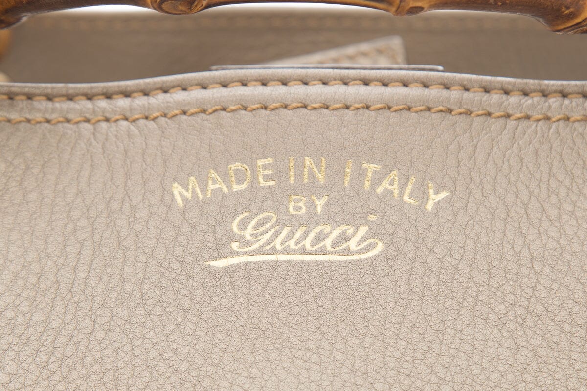 Gucci Gold Bamboo Shopper Handbag
