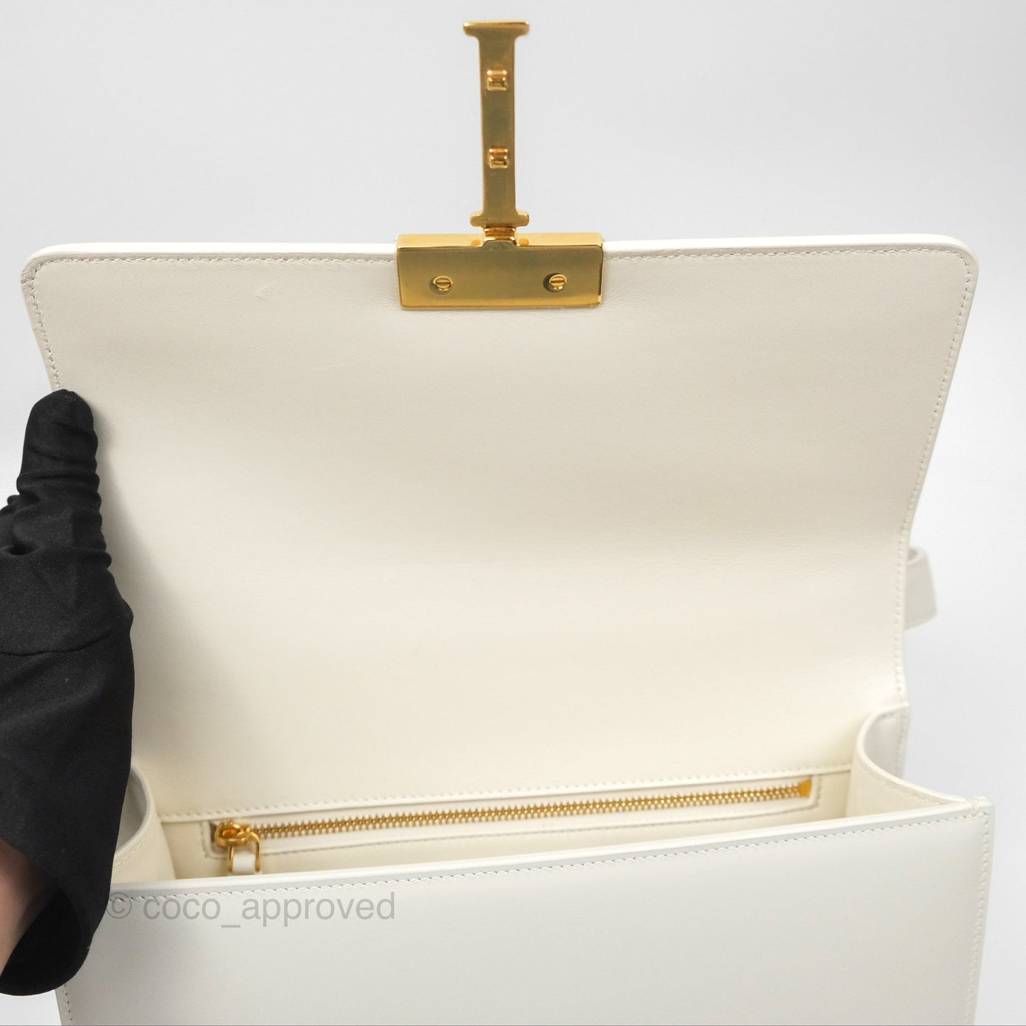 Christian Dior Small 30 Montaigne Box Bag White Calfskin