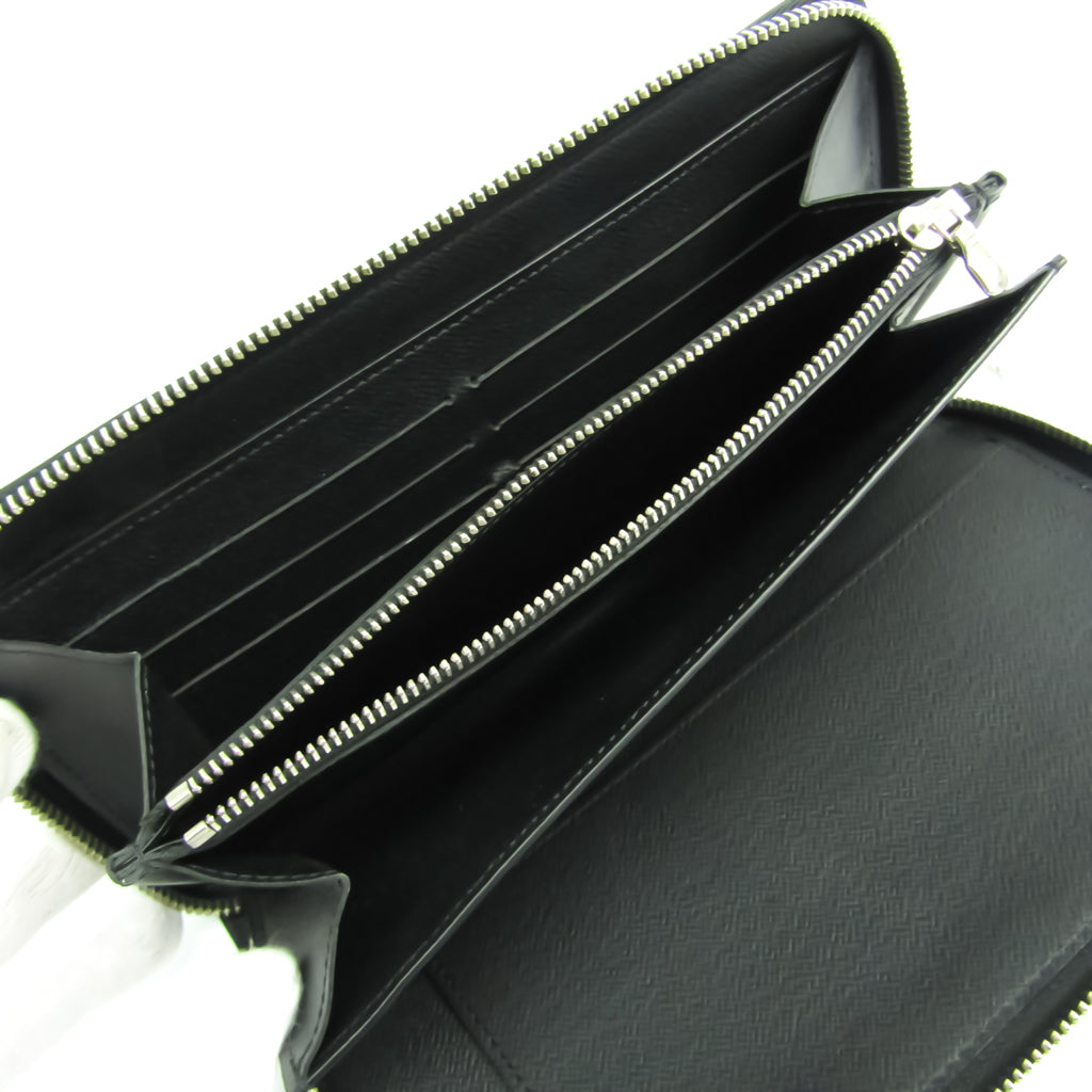 Louis Vuitton Black Leather Zippy organizer wallet accessories