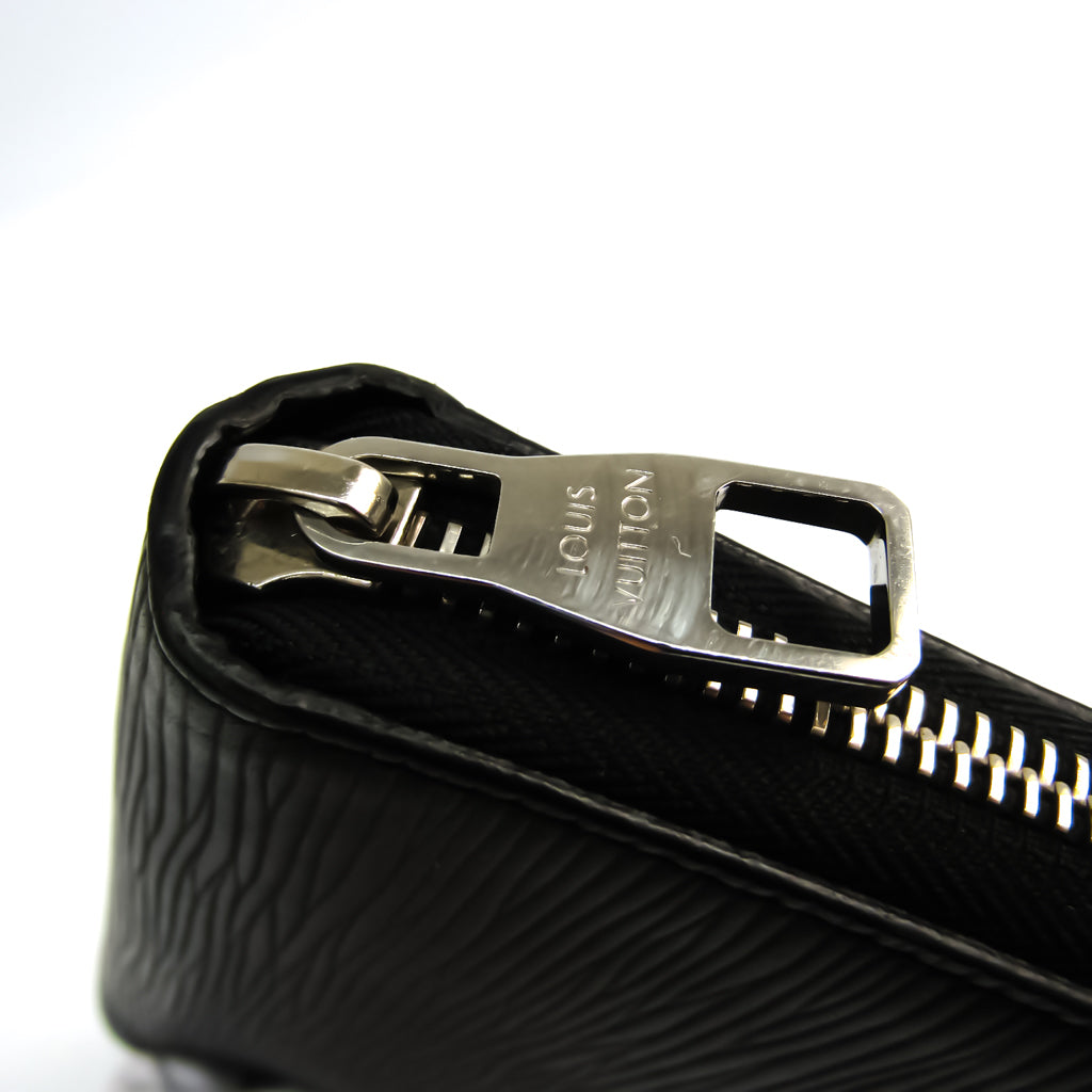 Louis Vuitton Black Leather Zippy organizer wallet accessories
