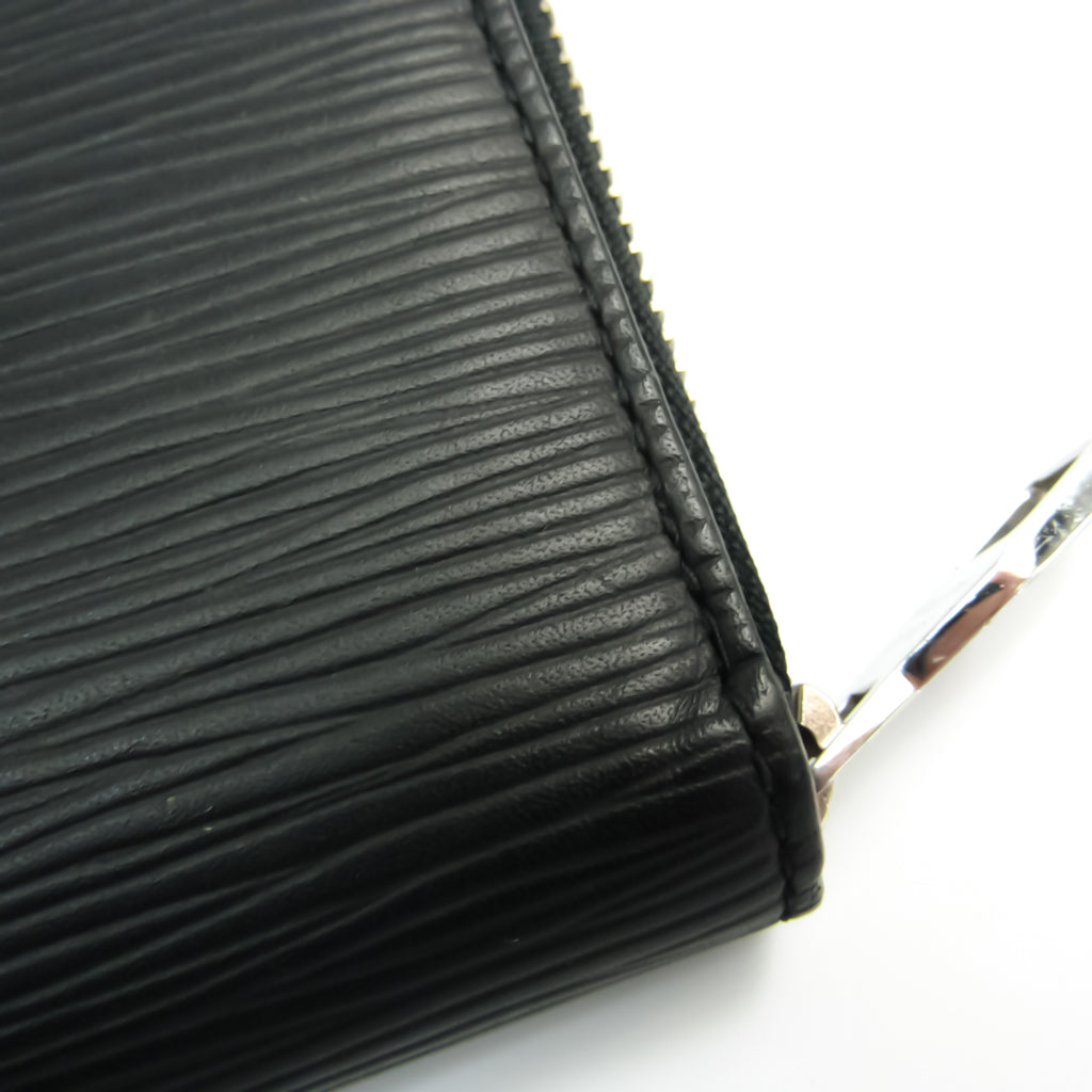 Louis Vuitton Black Leather Zippy organizer wallet accessories