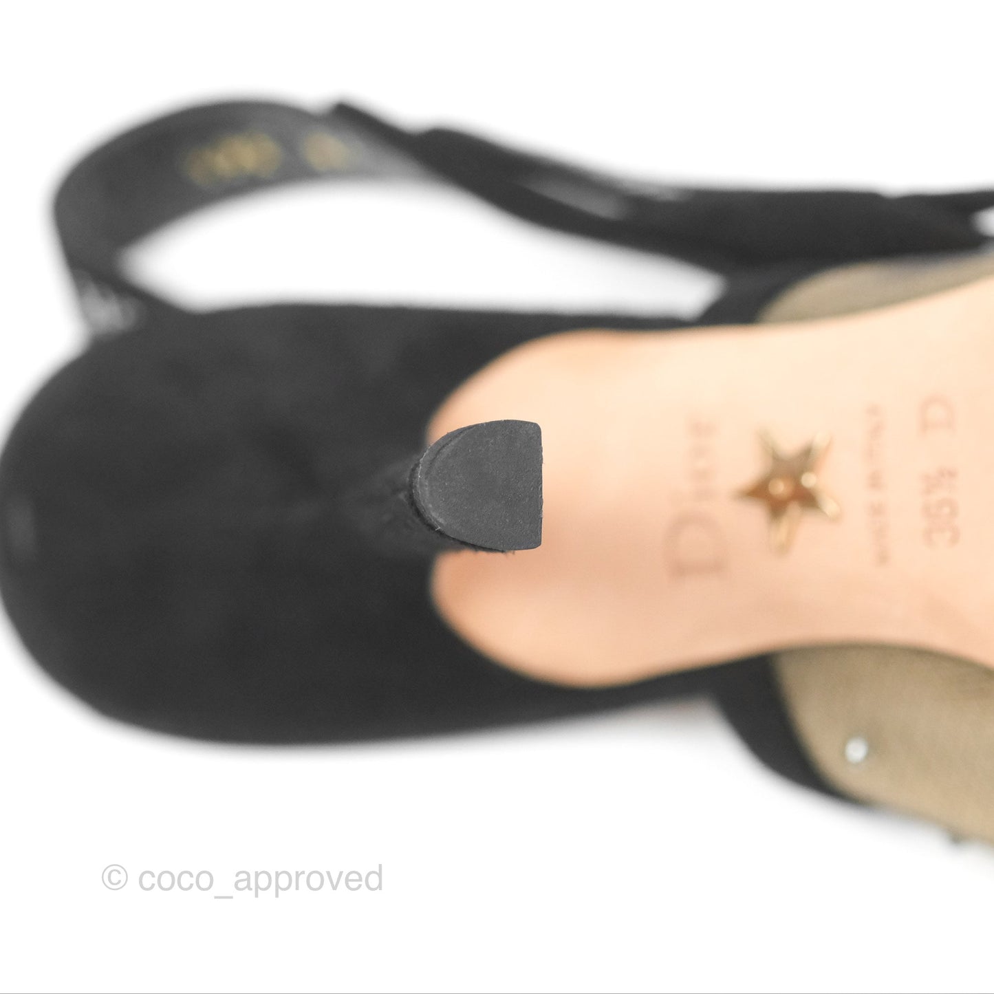 Christian Dior J’adior Polka Dot Slingback Pumps Size 36.5
