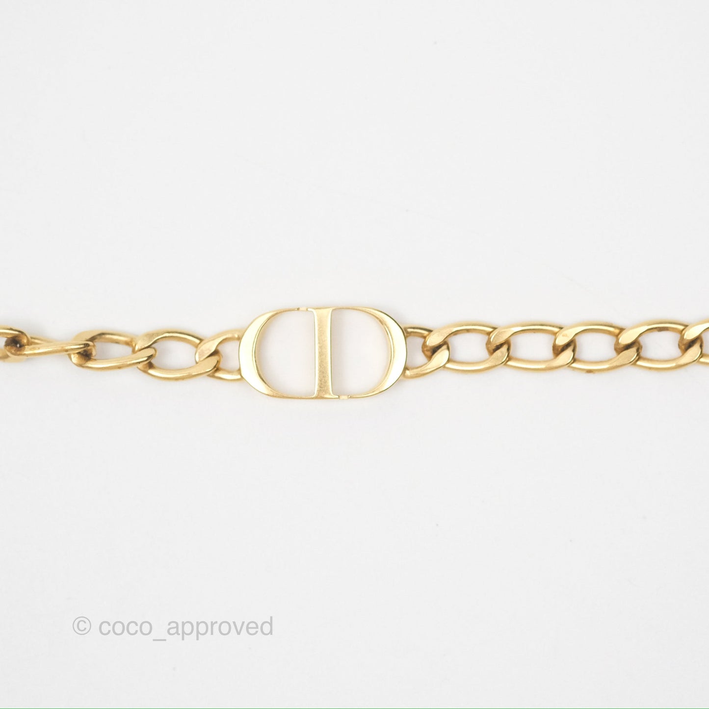 Christian Dior Petit CD Choker Necklace Gold Tone