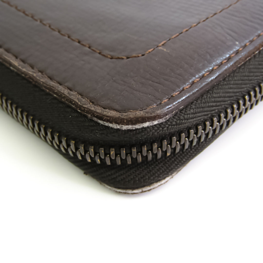 Louis Vuitton Brown Leather Zippy organizer wallet accessories