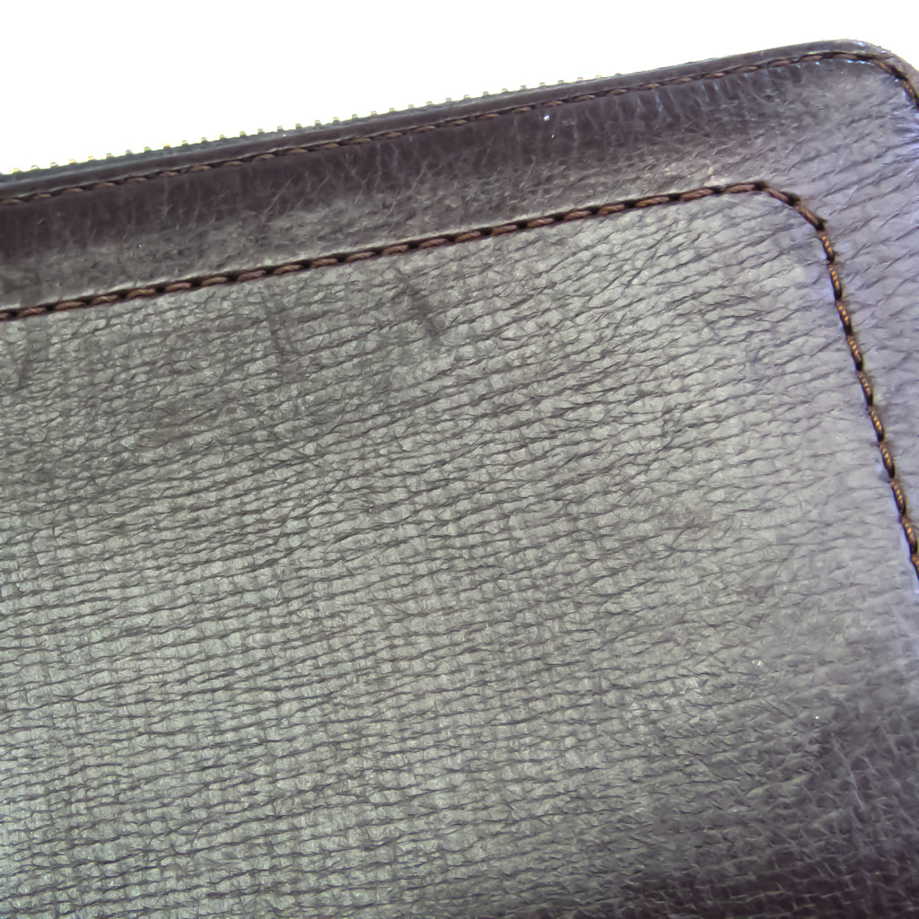 Louis Vuitton Brown Leather Zippy organizer wallet accessories