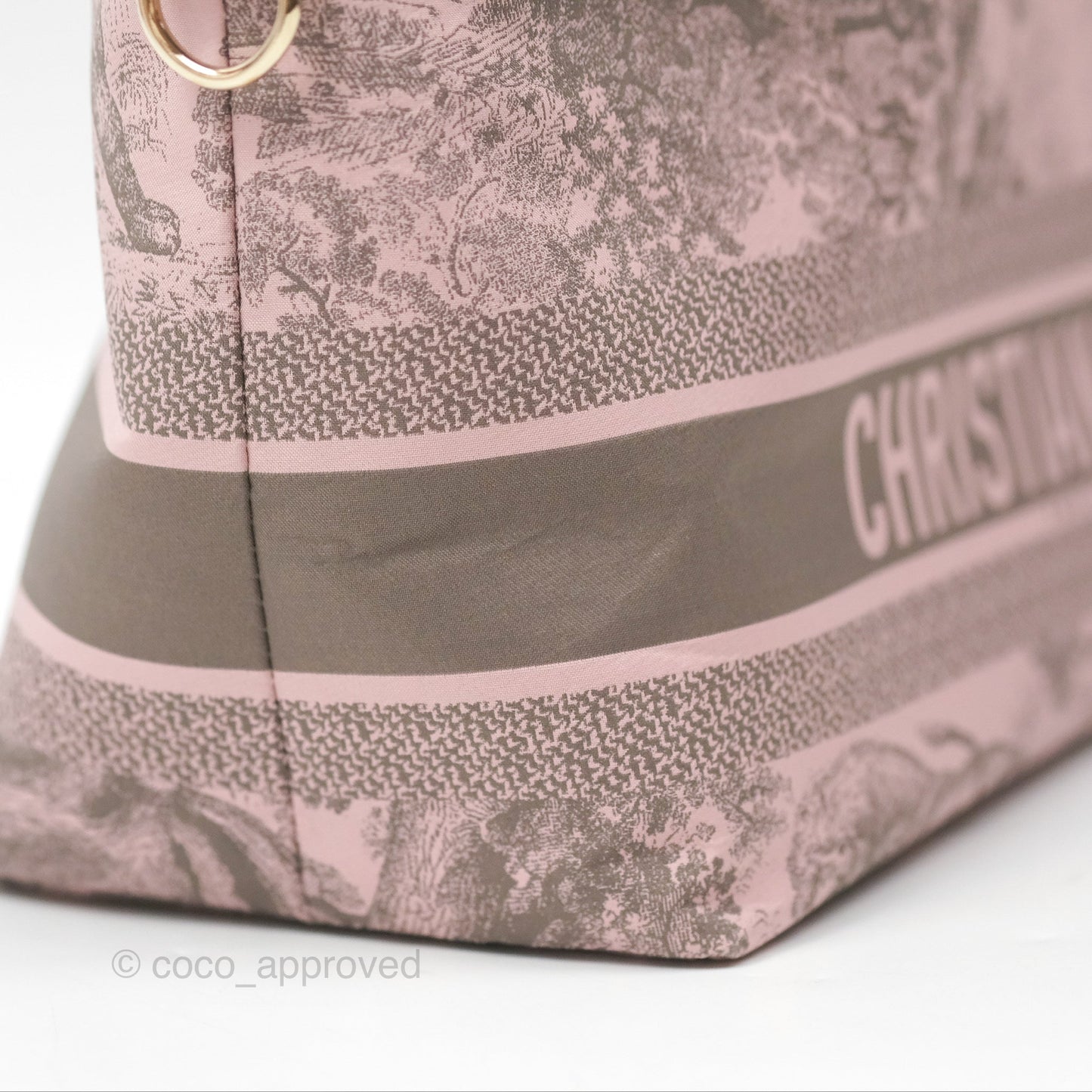 Dior Medium DiorTravel Nomad Pouch Pink Grey Toile de Jouy Reverse Technical Fabric