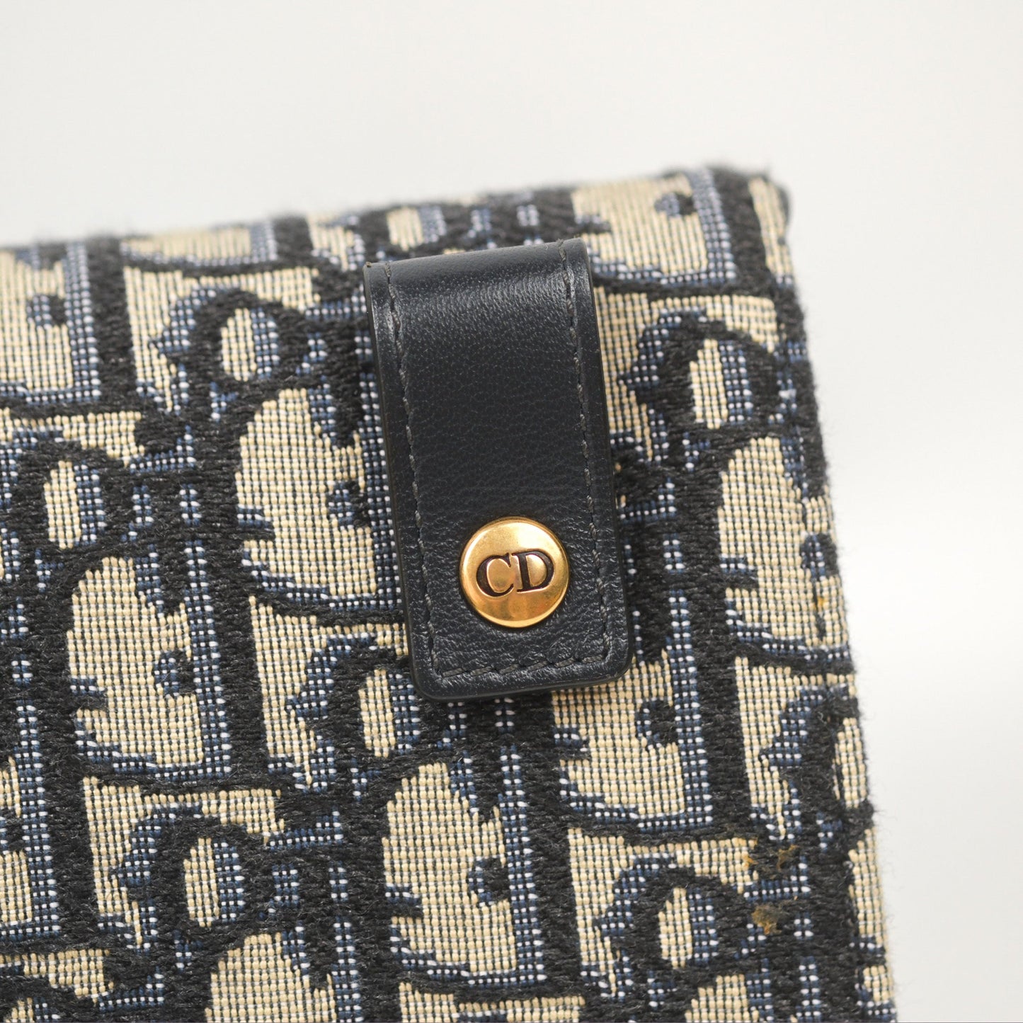Christian Dior Blue Dior Oblique Jacquard Saddle Belt Pouch