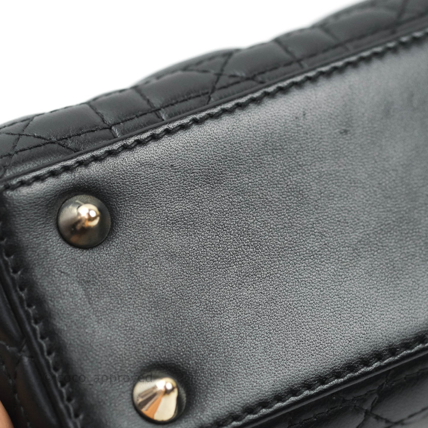 Christian Dior Lambskin My ABCDior Lady Dior Black Gold Hardware