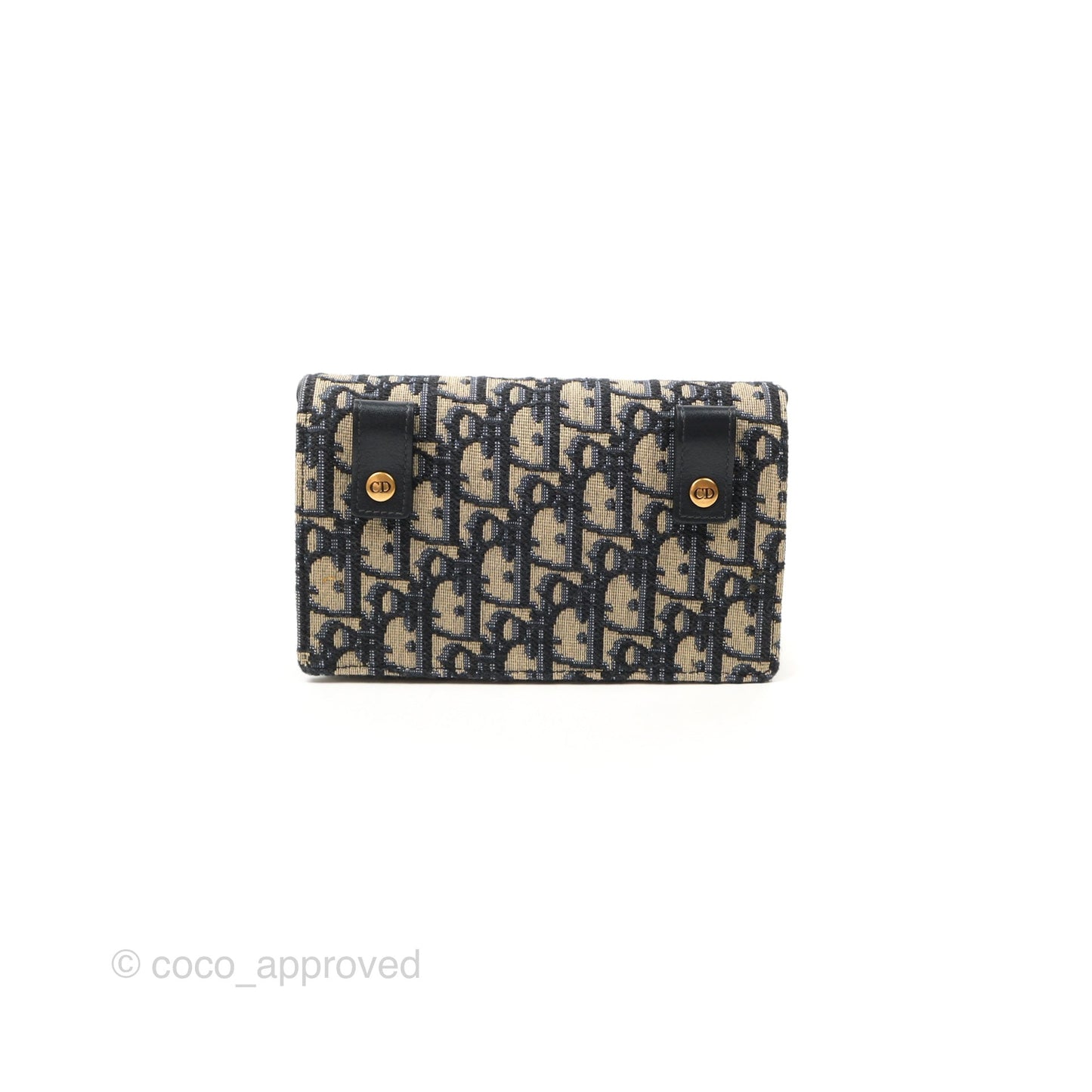 Christian Dior Blue Dior Oblique Jacquard Saddle Belt Pouch