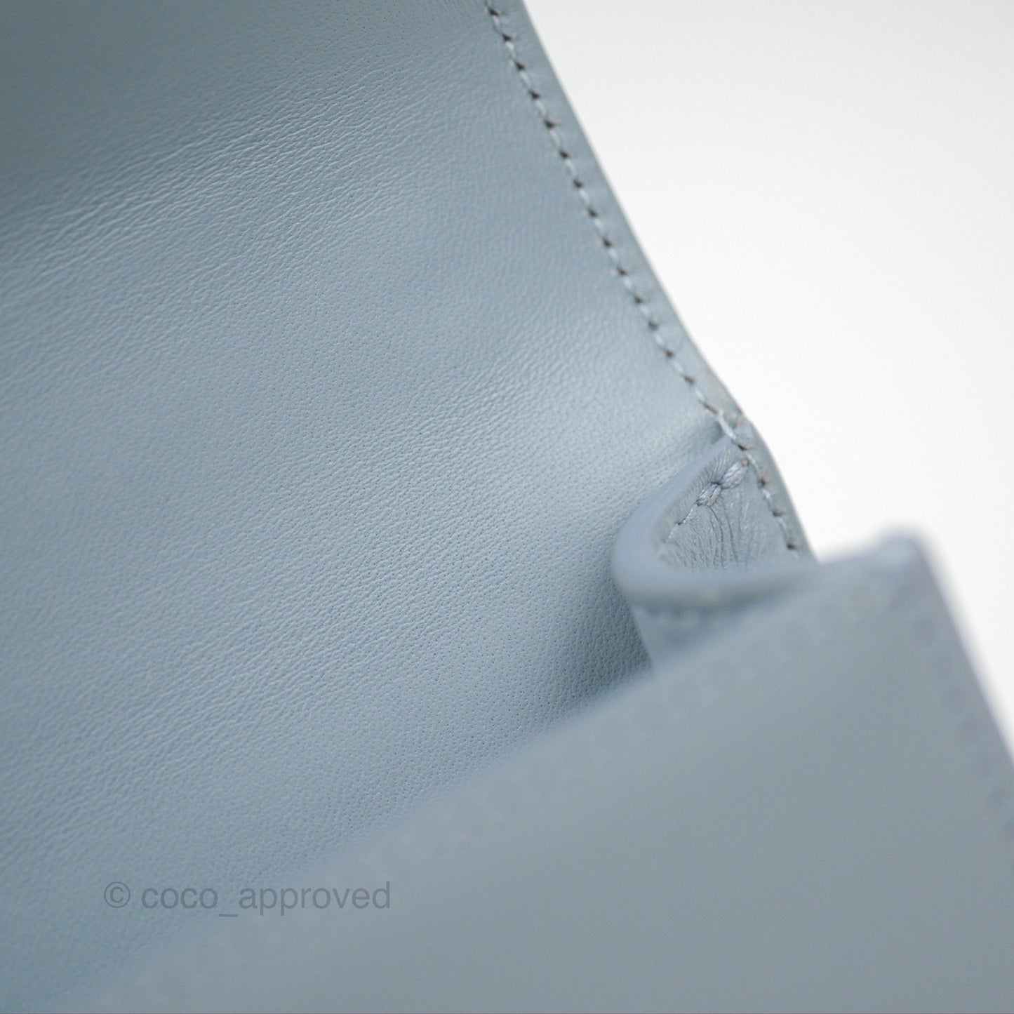 Christian Dior Micro 30 Montaigne Flap Bag Blue Grey Smooth Calfskin