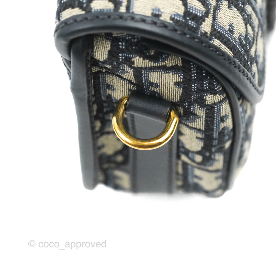 Dior Medium Bobby Bag Blue Oblique Jacquard Canvas