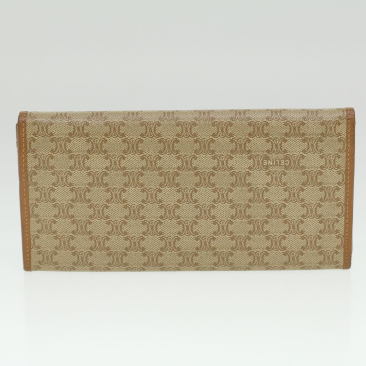Celine Macadam Canvas Wallet PVC Leather 3Set Brown Beige 36792