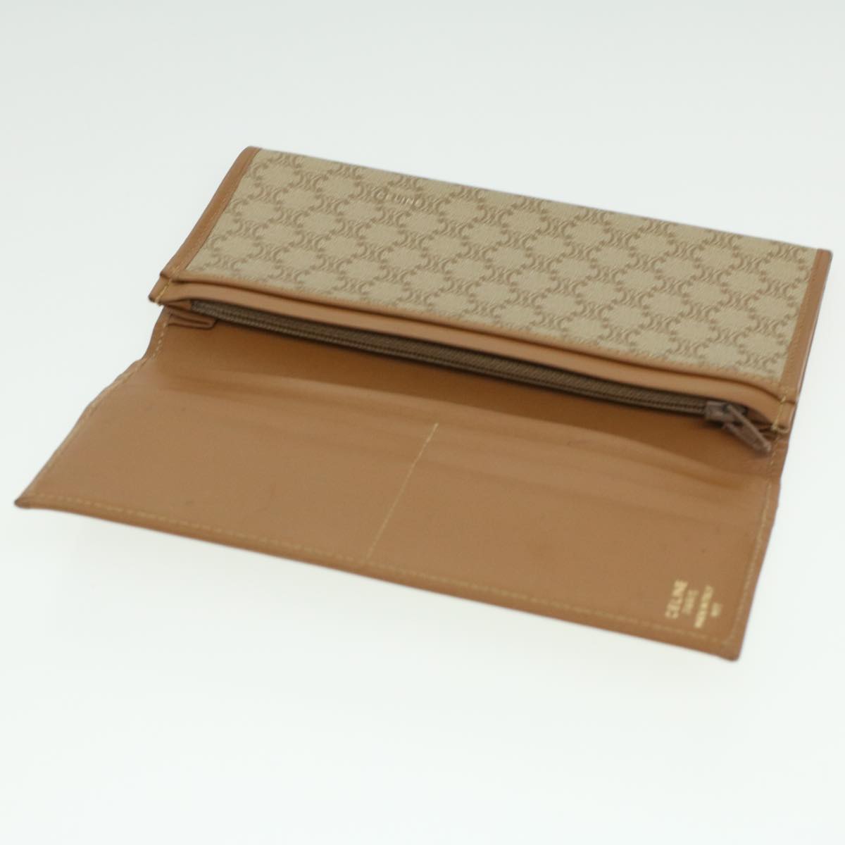 Celine Macadam Canvas Wallet PVC Leather 3Set Brown Beige 36792