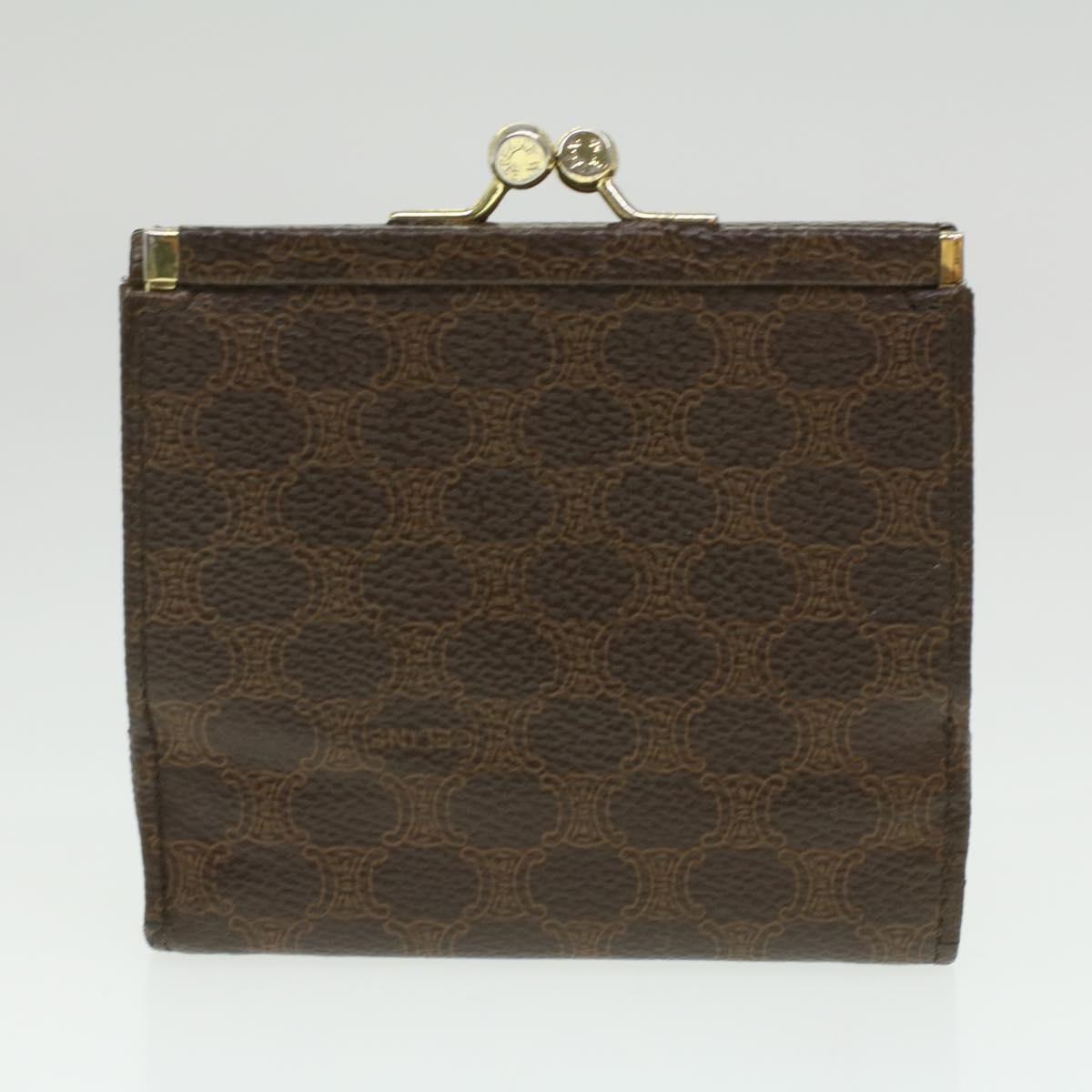 Celine Macadam Canvas Wallet PVC Leather 3Set Brown Beige 36792