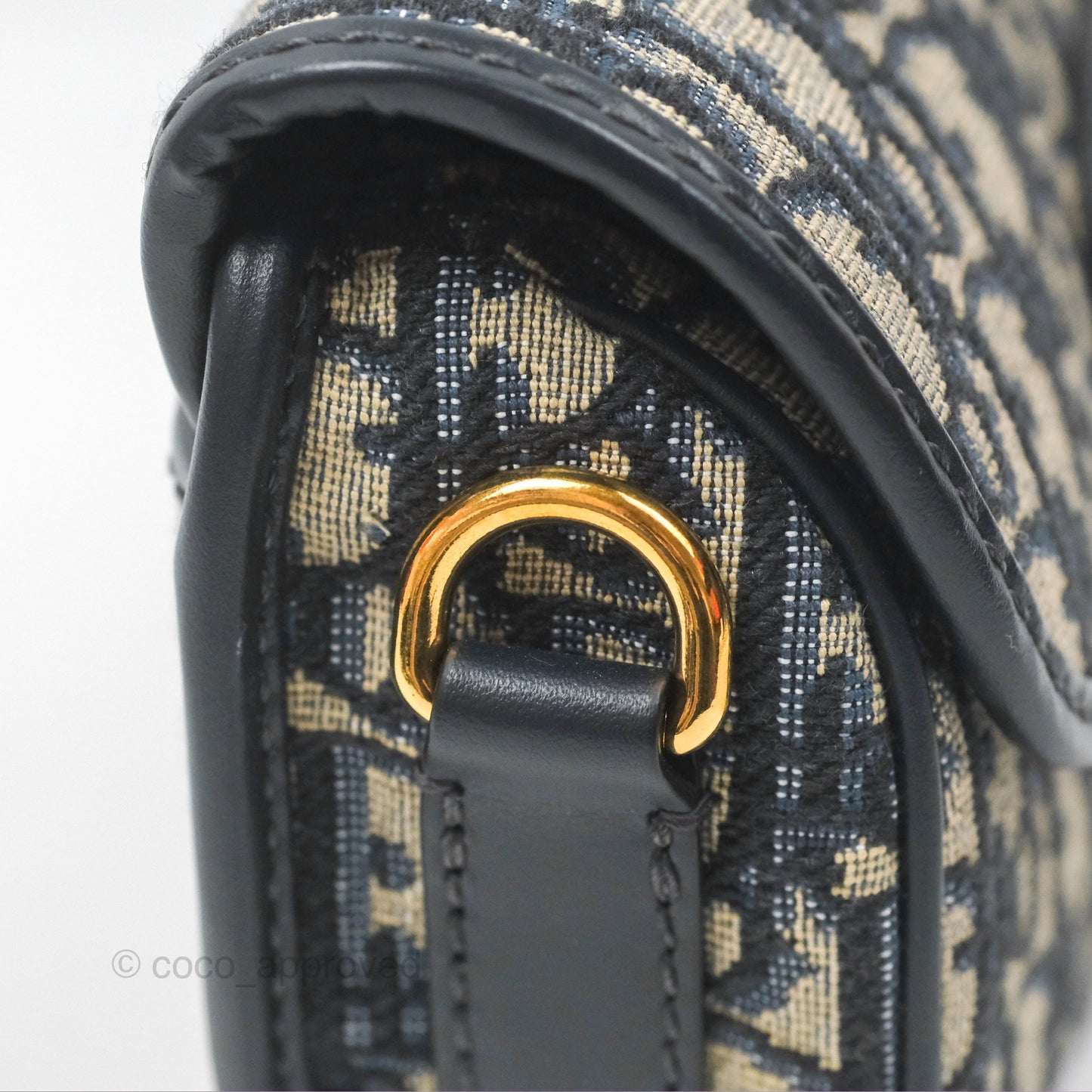 Christian Dior Bobby East-West Bag Blue Oblique Jacquard Canvas