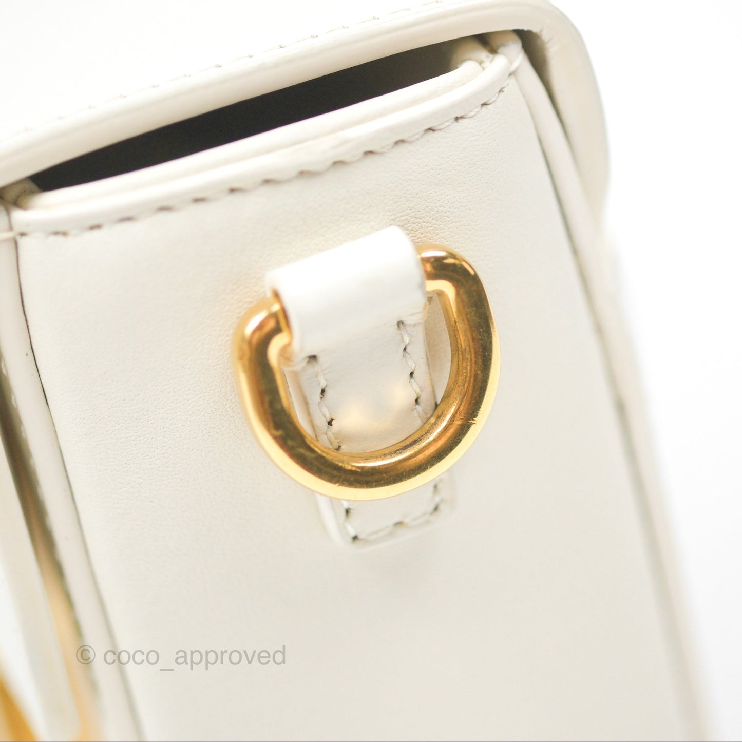 Christian Dior 30 Montaigne Box Bag White Calfskin