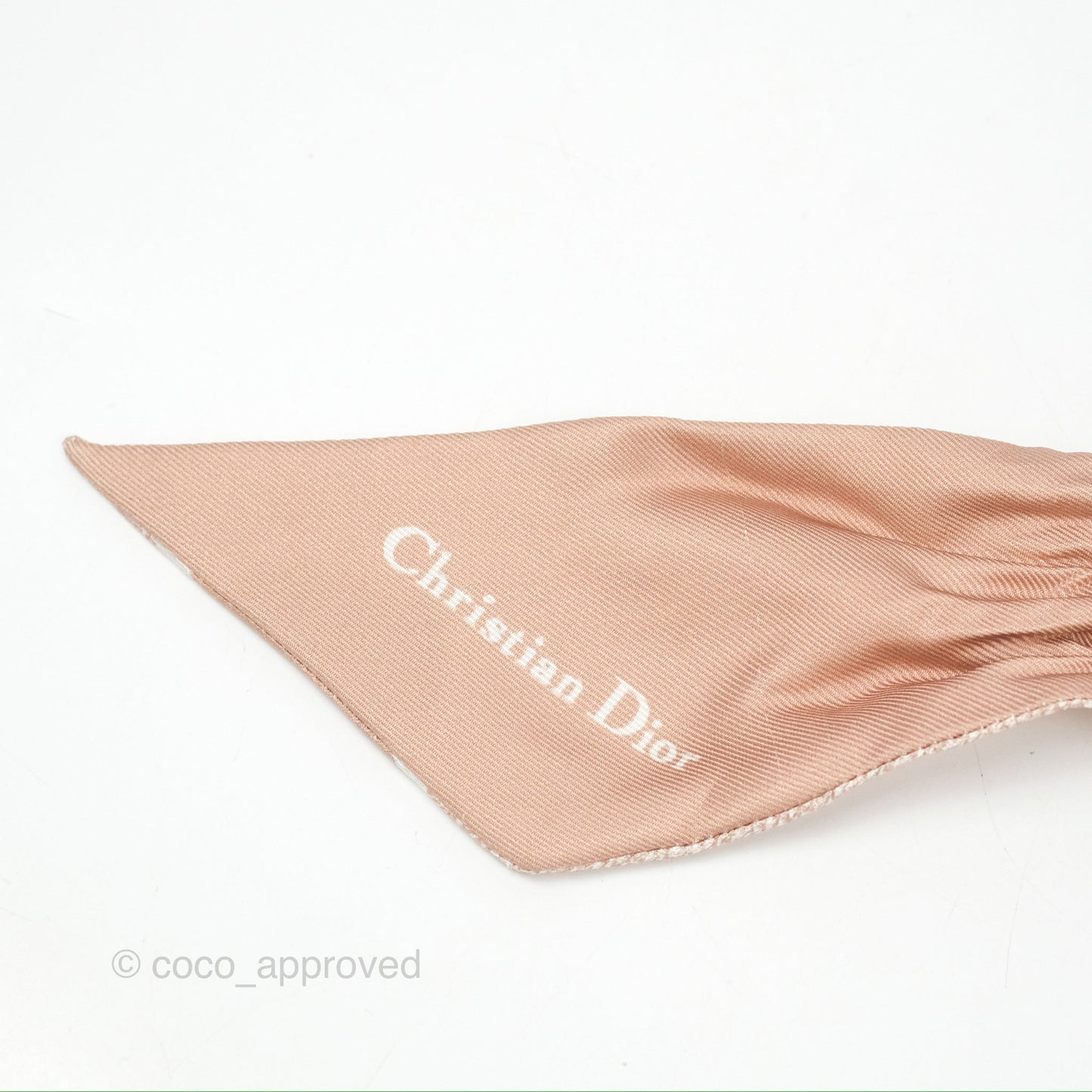 Christian Dior Houndstooth 30 Montaigne Silk Mitzah Scarf Twilly Rose Des Vents